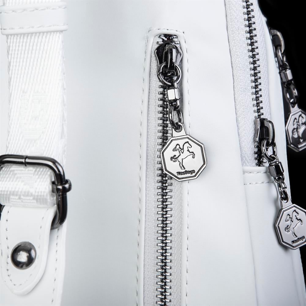 Nas Bag Bel ve Body Bag Beyaz  Gümüş Tasli
