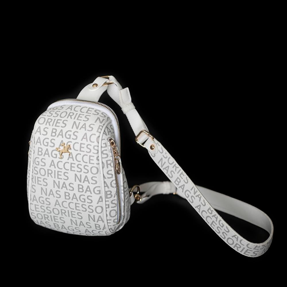 Nas Bag Bel ve Body Bag Beyaz  Yazılı