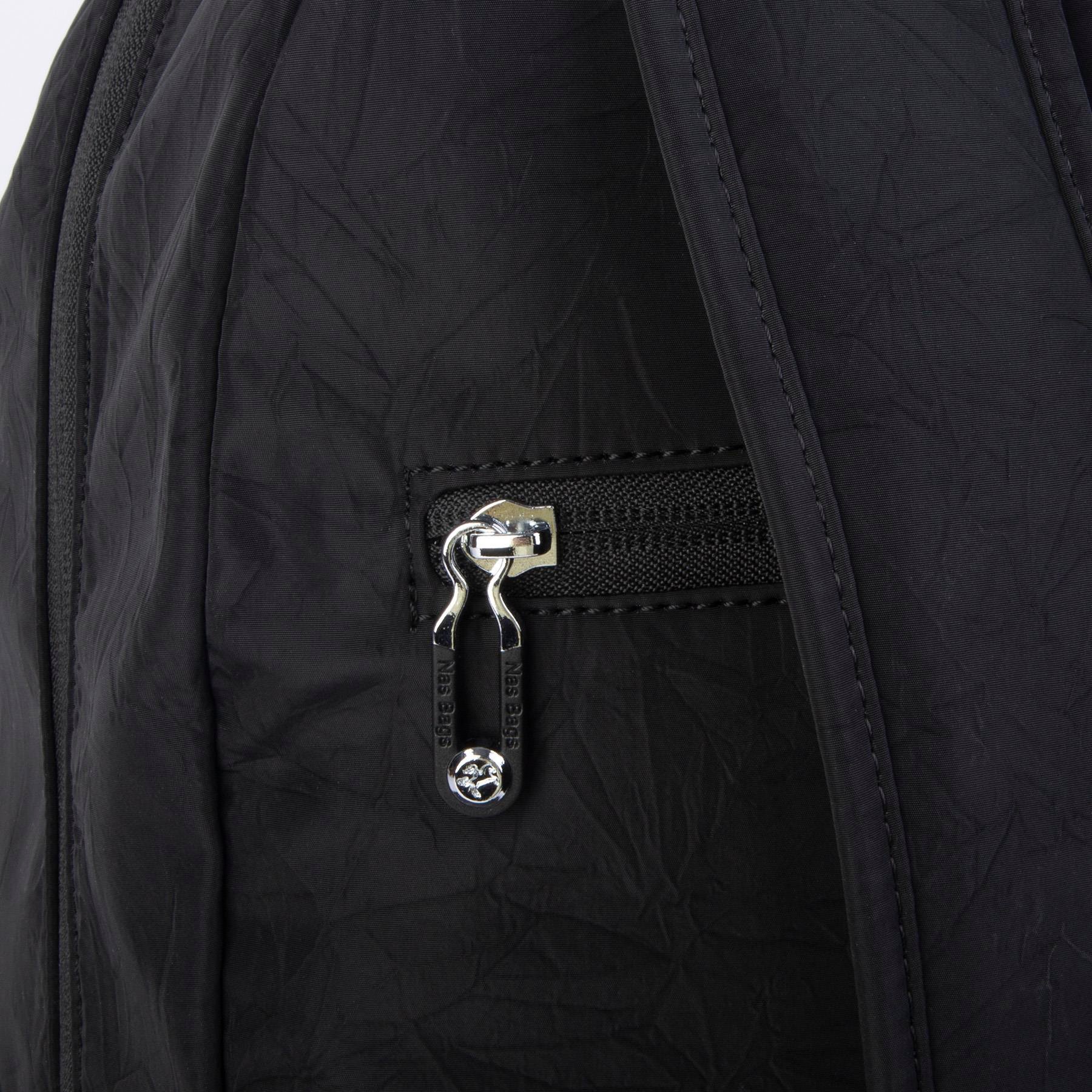 Nas Bag Büyük Boy Unisex Hafif  ve Su Geçirmez Çok Gözlü Sırt Çantası Siyah 