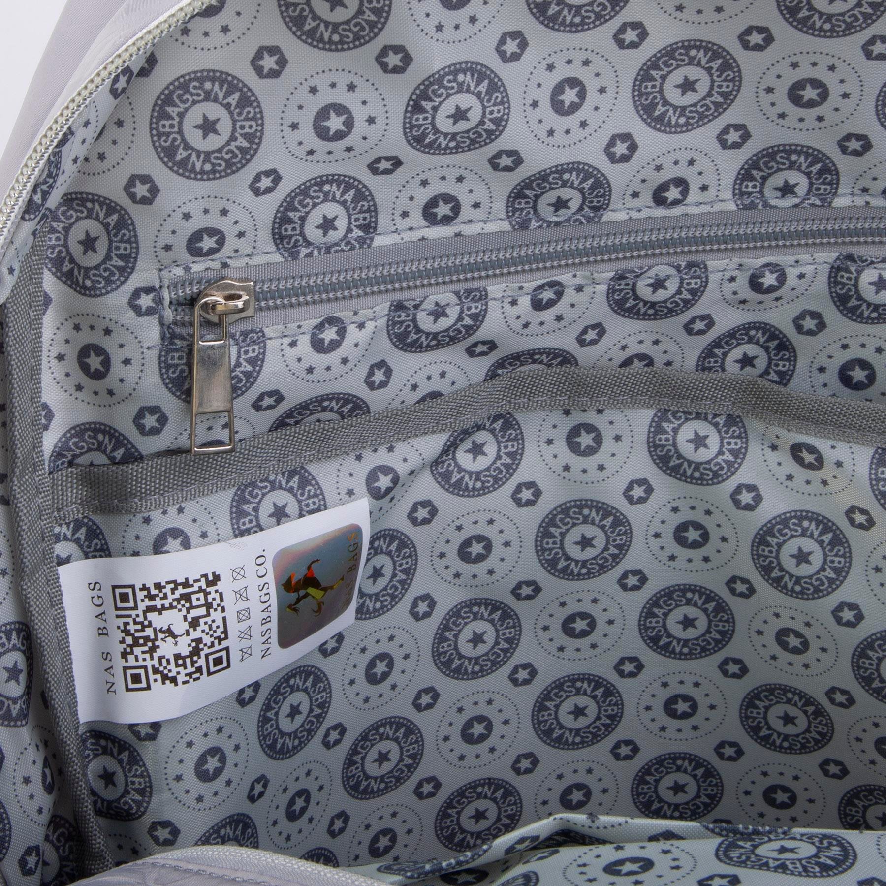 Nas Bag Büyük Boy Unisex Hafif  ve Su Geçirmez Çok Gözlü Sırt Çantası Gri