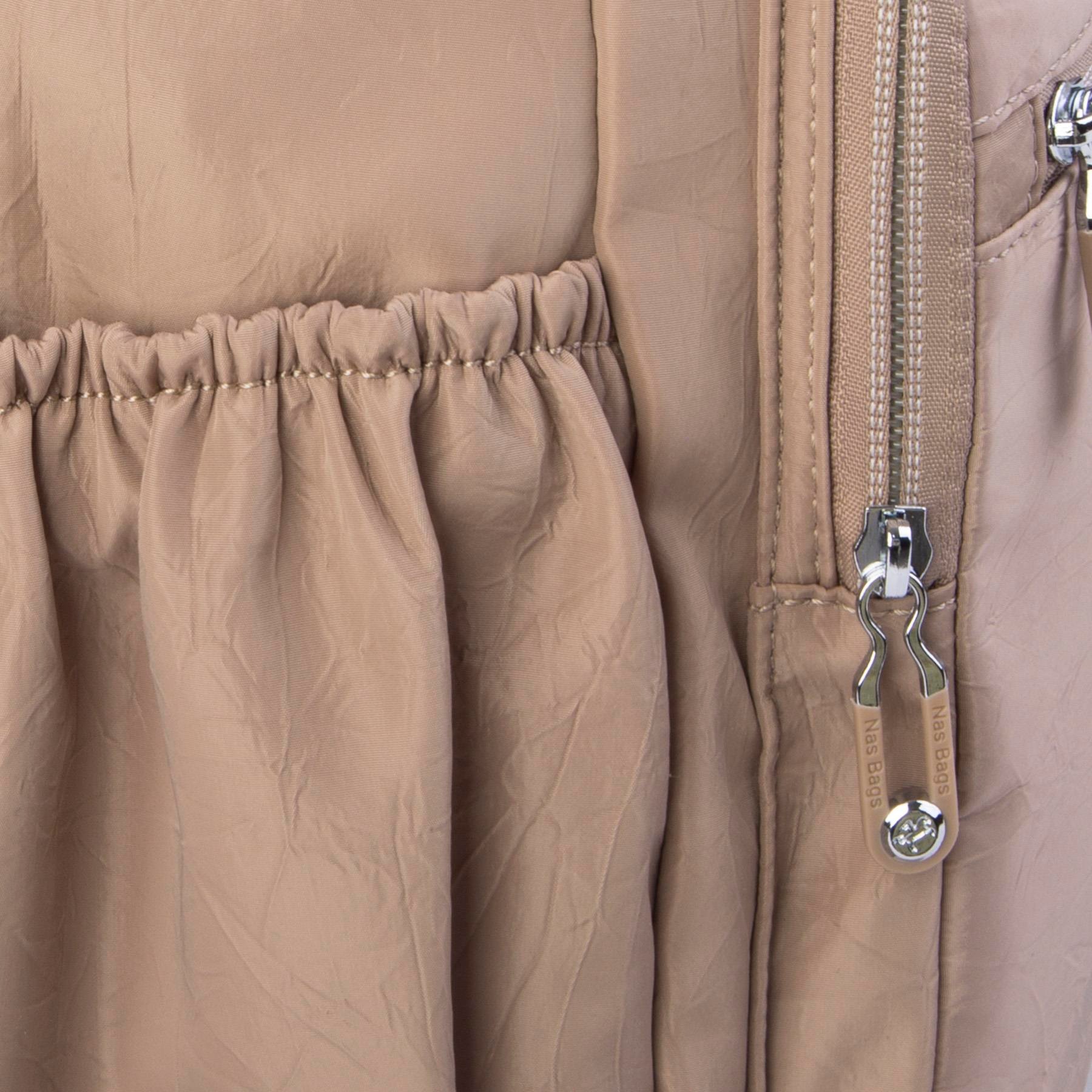 Nas Bag Büyük Boy Unisex Hafif  ve Su Geçirmez Çok Gözlü Sırt Çantası Vizon 