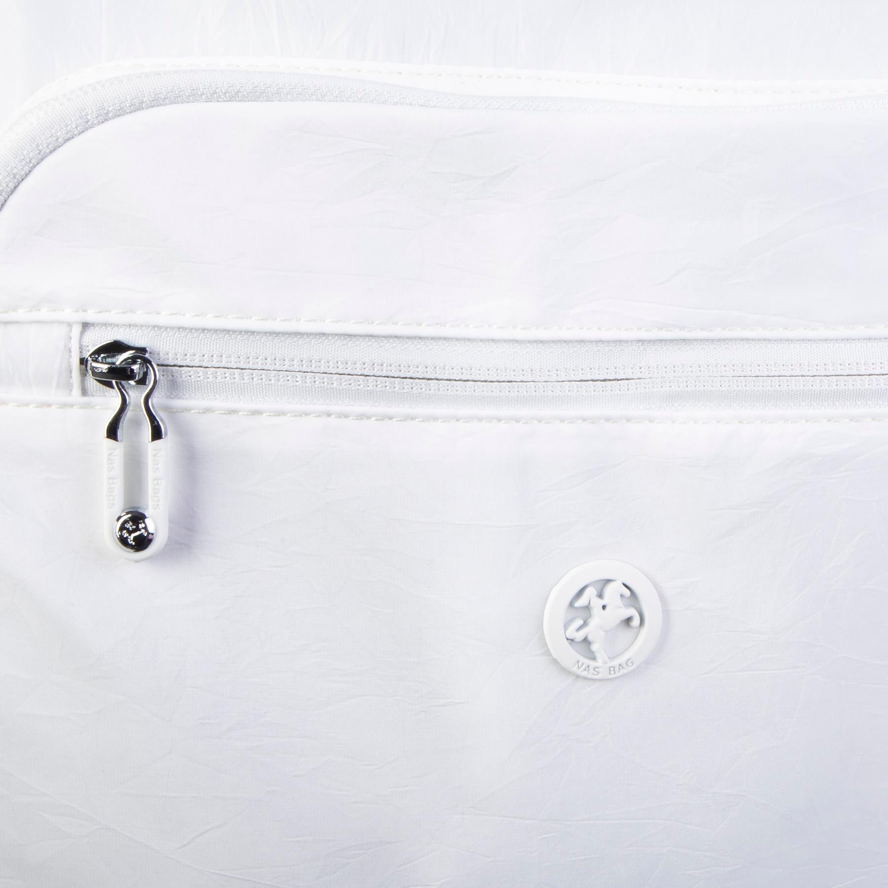 Nas Bag Büyük Boy Unisex Hafif  ve Su Geçirmez Çok Gözlü Sırt Çantası Beyaz 