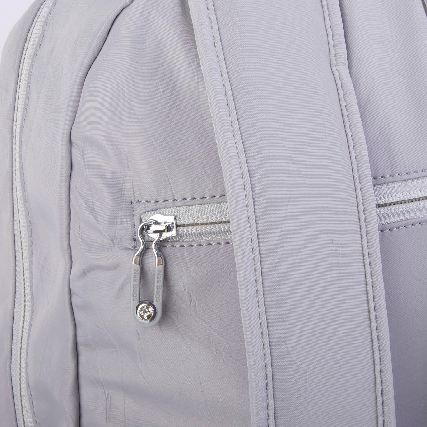 Nas Bag Büyük Boy Unisex Hafif  ve Su Geçirmez Çok Gözlü Sırt Çantası Gri