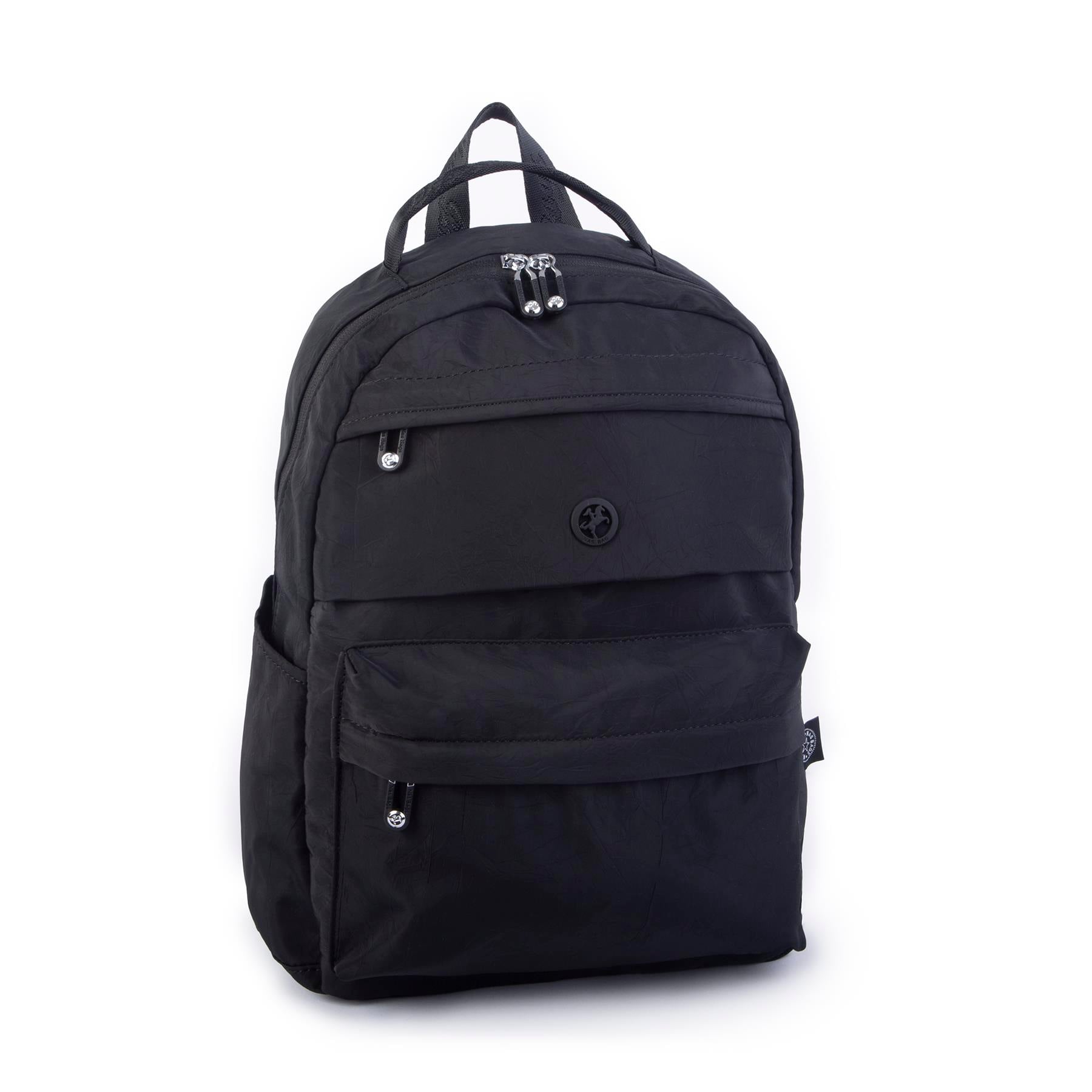 Nas Bag Extra Hafif Su Geçirmez Çok Gözlü  (Waterproof) Unisex Sırt Çantası 30x40 cm Siyah