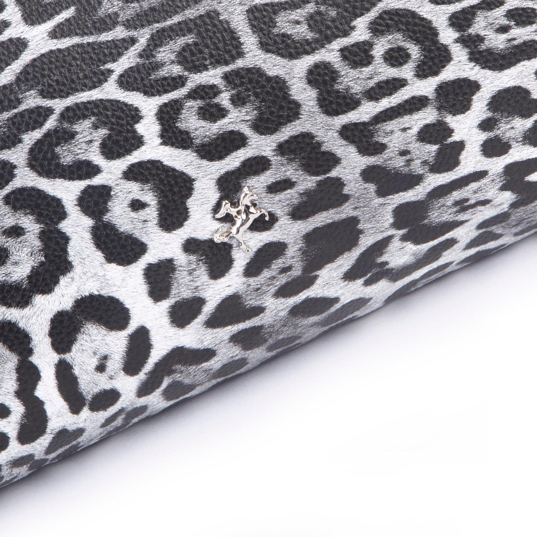 Nas Bag Kadın Basic Baget Omuz ve Çapraz Çanta Siyah Leopar (27x12 cm )