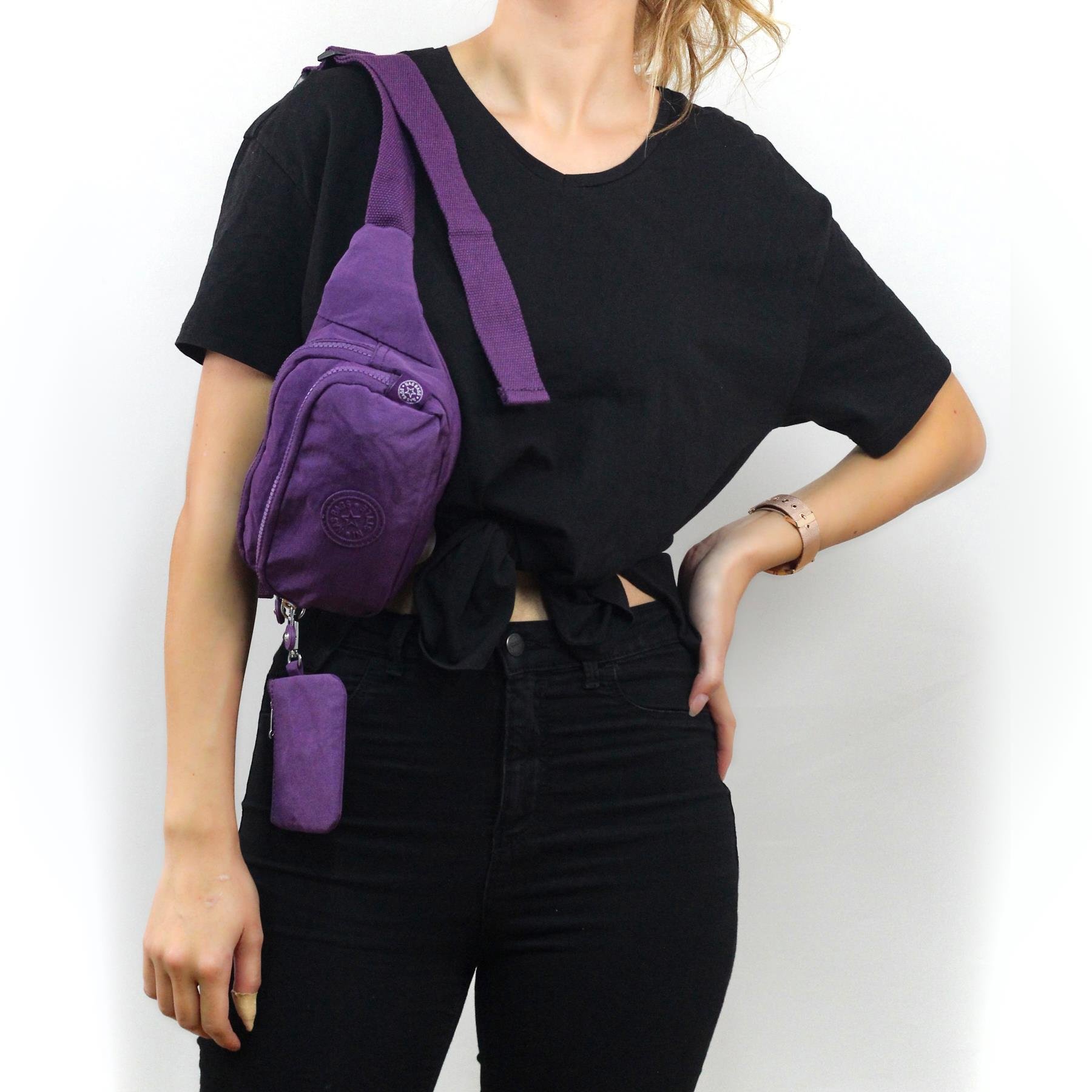 Nas Bag Kadın Bel Ve Body Bag  Koyu Mor