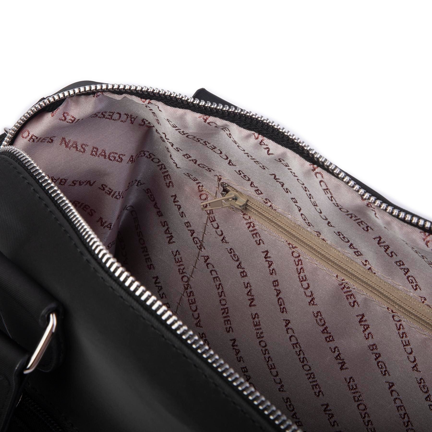 Nas Bag Kadın Büyük Boy Omuz Çantası Siyah Buzzy (en :37 ,boy :30 cm)