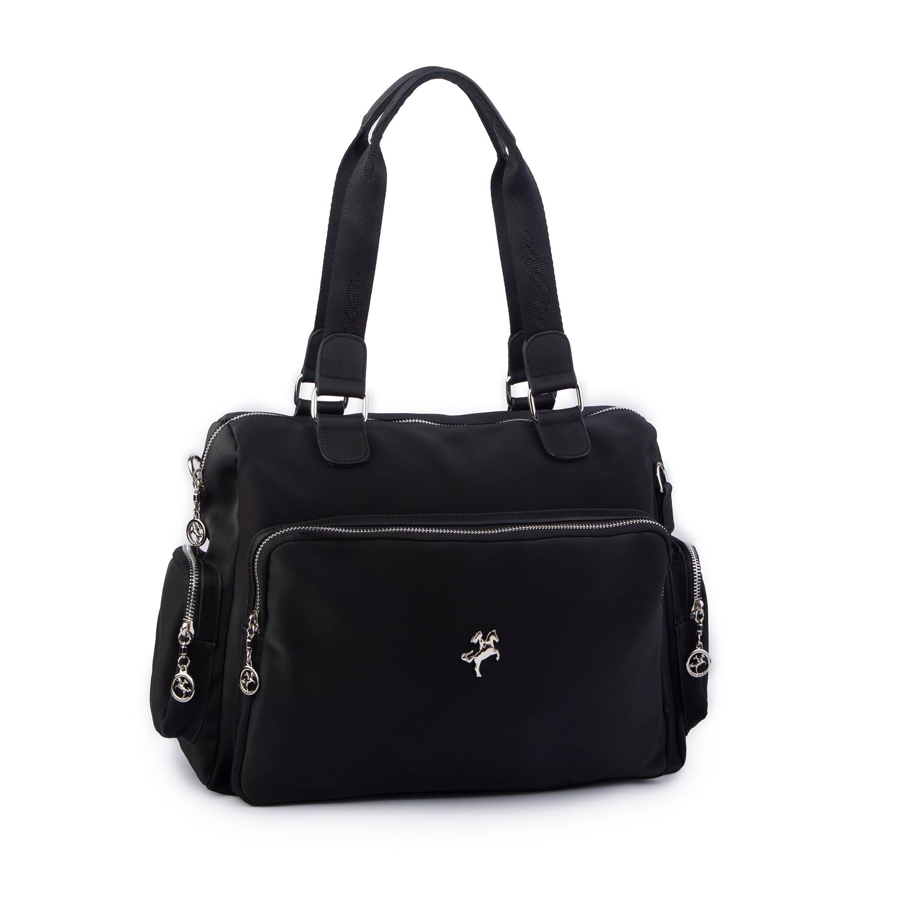 Nas Bag Kadın Büyük Boy Omuz Çantası Siyah Buzzy (en :37 ,boy :30 cm)