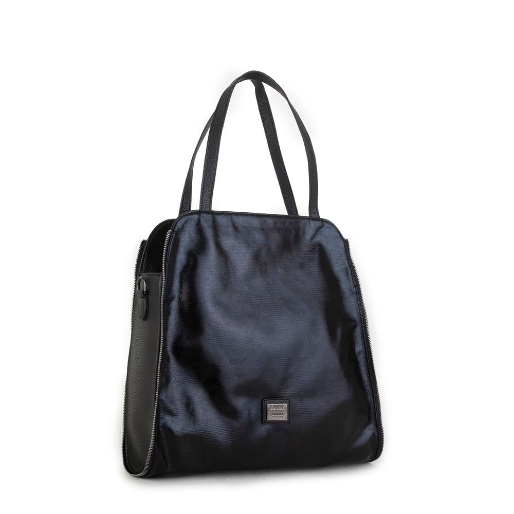 Nas Bag Kadın Büyük Boy Omuz Çantası Siyah Simli