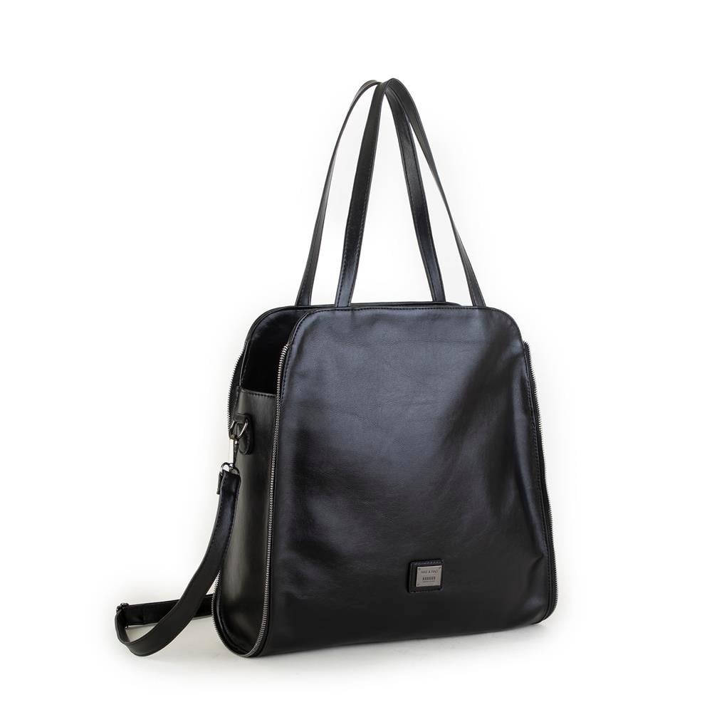 Nas Bag Kadın Büyük Boy Omuz Çantası Siyah Nero