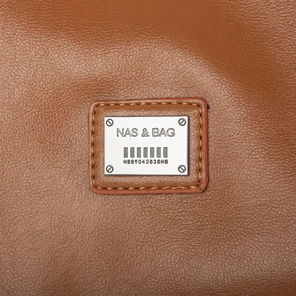 Nas Bag Kadın Büyük Boy Omuz Çantası Taba Kum Nero