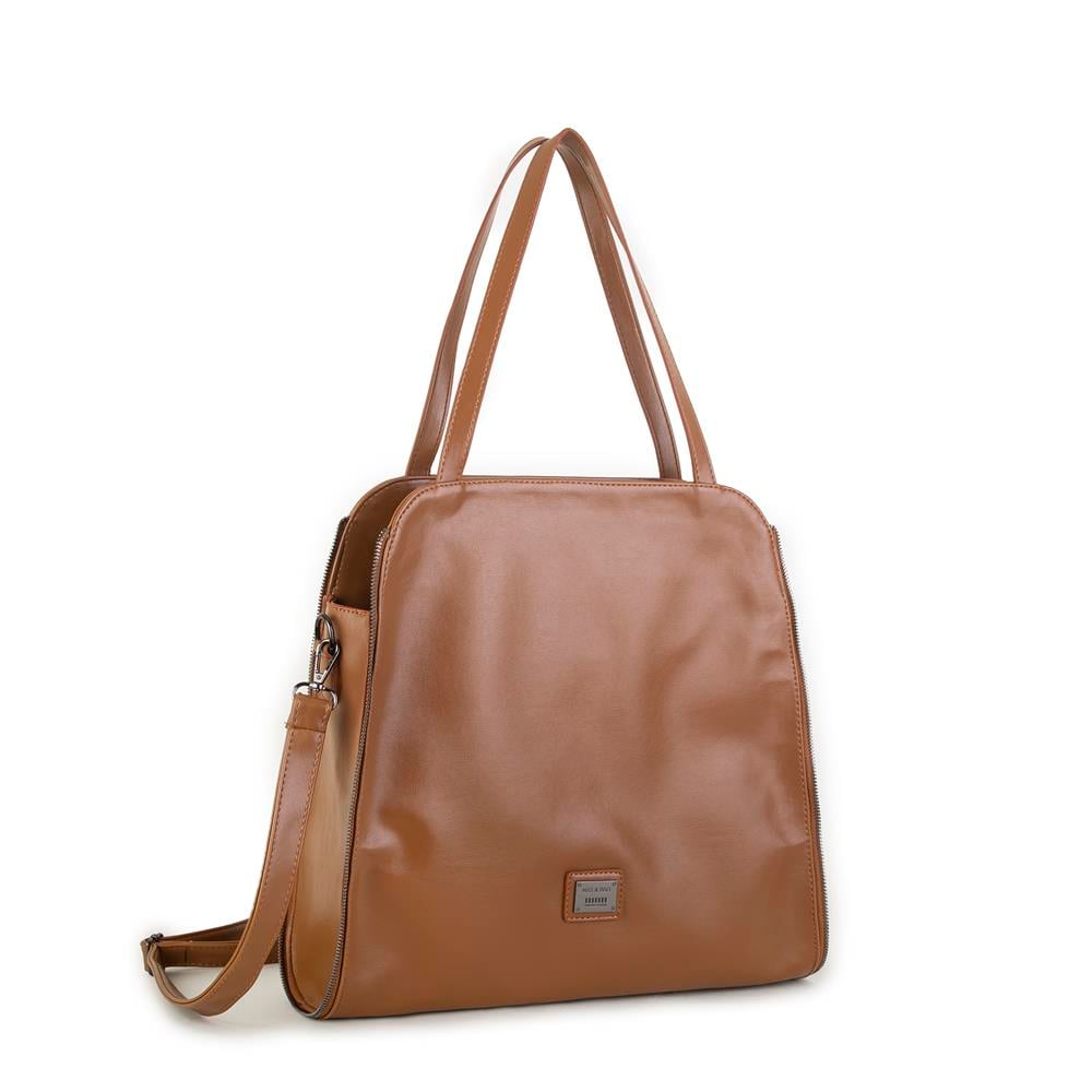 Nas Bag Kadın Büyük Boy Omuz Çantası Taba Nero