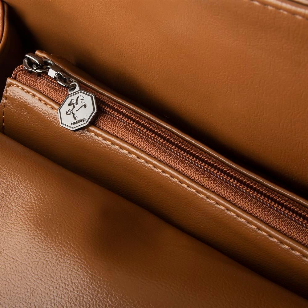 Nas Bag Kadın Büyük Boy Omuz Çantası Taba Kum Nero