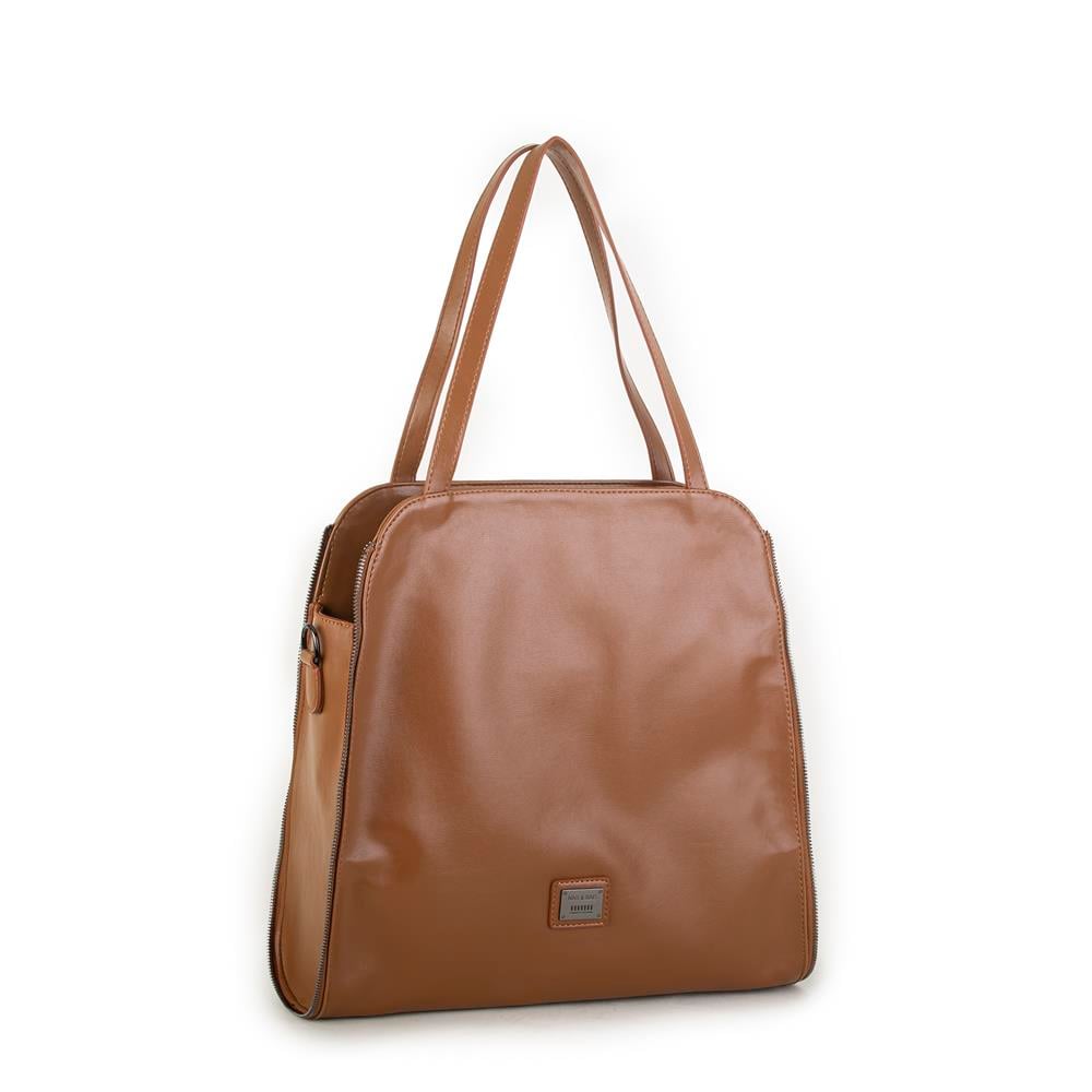 Nas Bag Kadın Büyük Boy Omuz Çantası Taba Nero