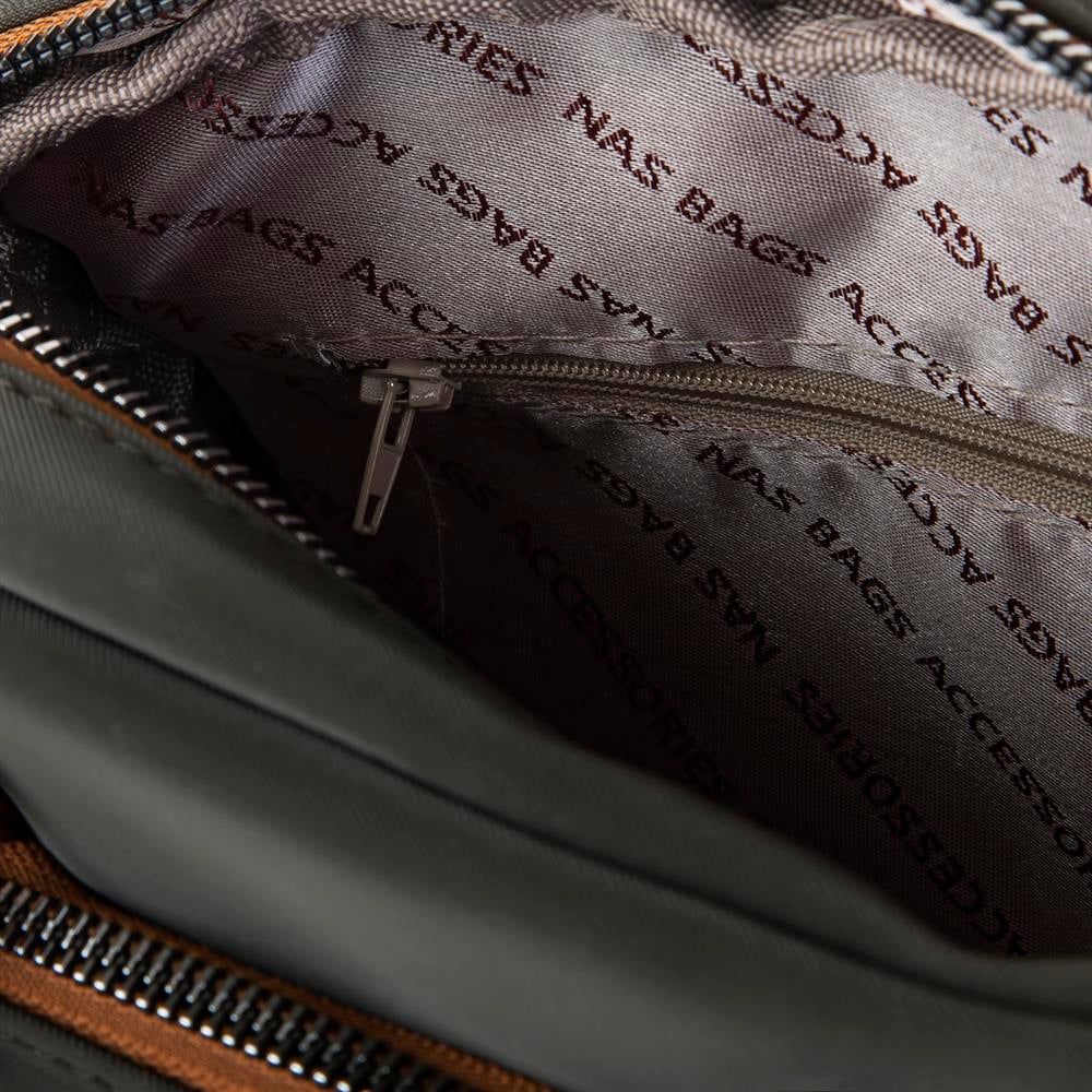 Nas Bag Kadın Çapraz Çanta Çok Gözlü Yeşil Taba Buzzy 