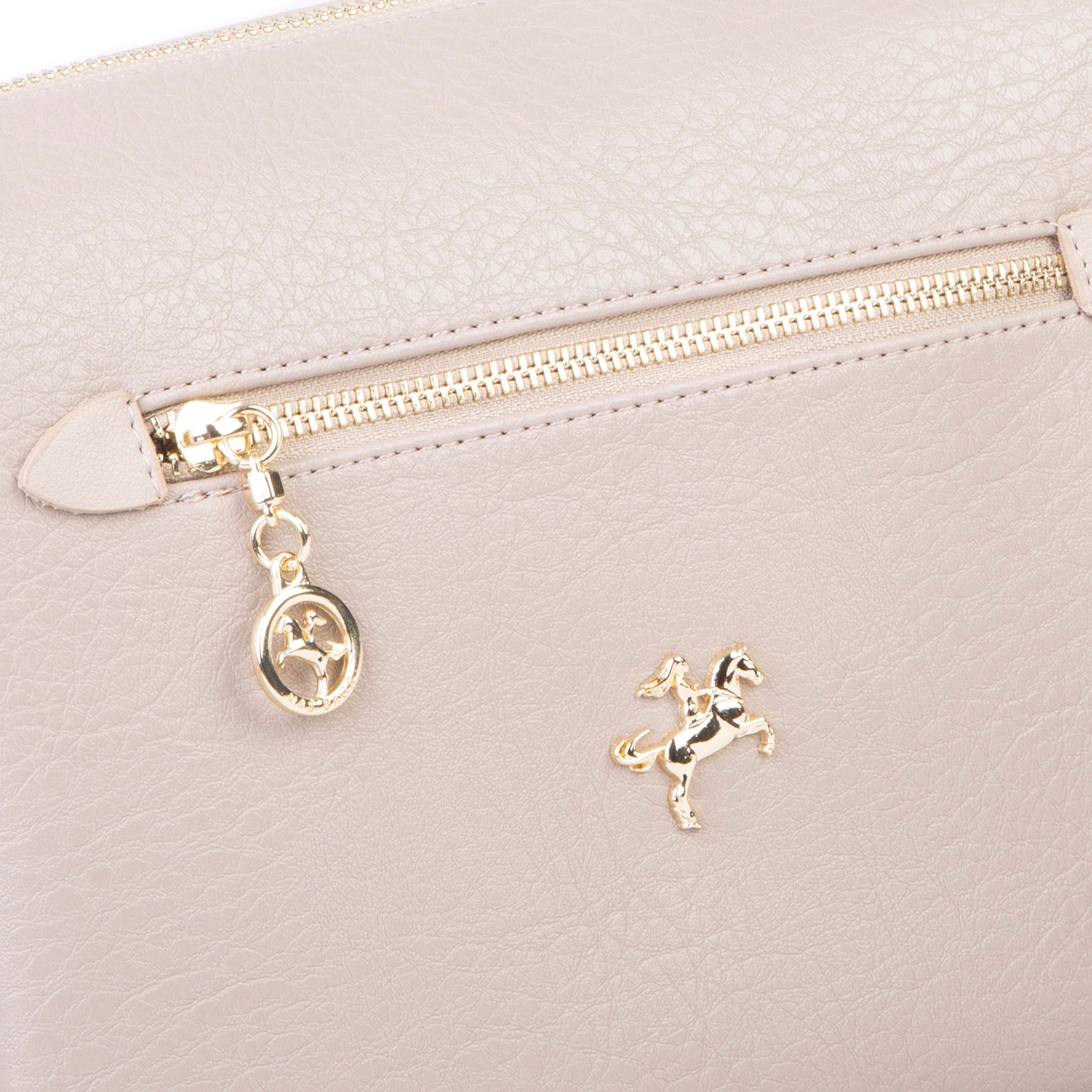Nas Bag Kadın Çapraz Çanta Kalın Ayarlanabilir Askılı Çanta  (En: 26 cm,  Boy: 22 cm ) Kum Victoria