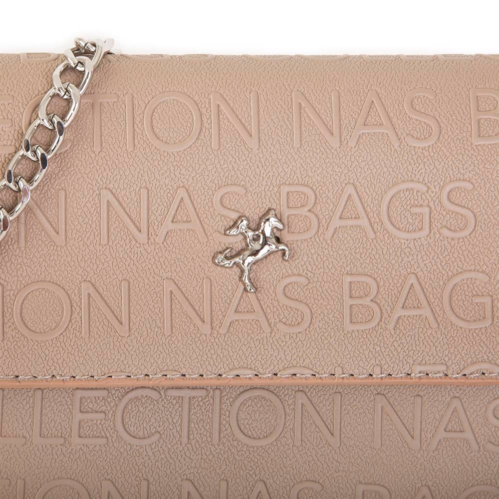 Nas Bag Kadın Çapraz Çanta Kum Gofraj