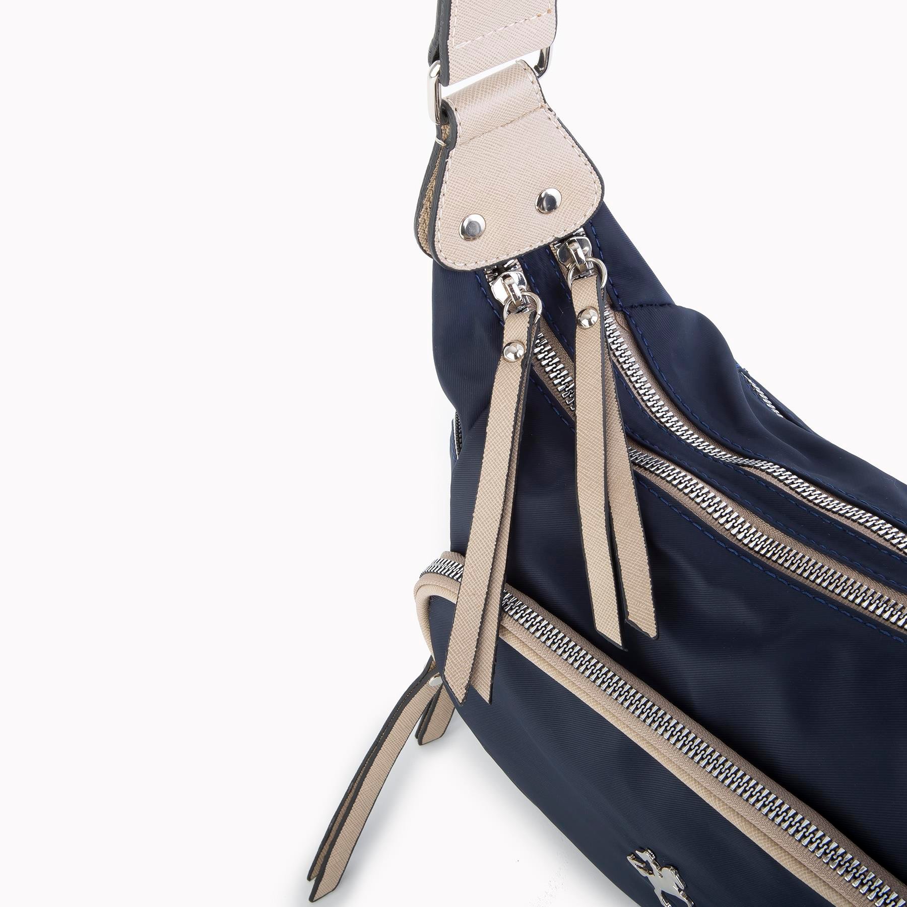 Nas Bag Kadın Çapraz Çanta Lacivert Kum  Buzzy ( 26x21x15 cm)