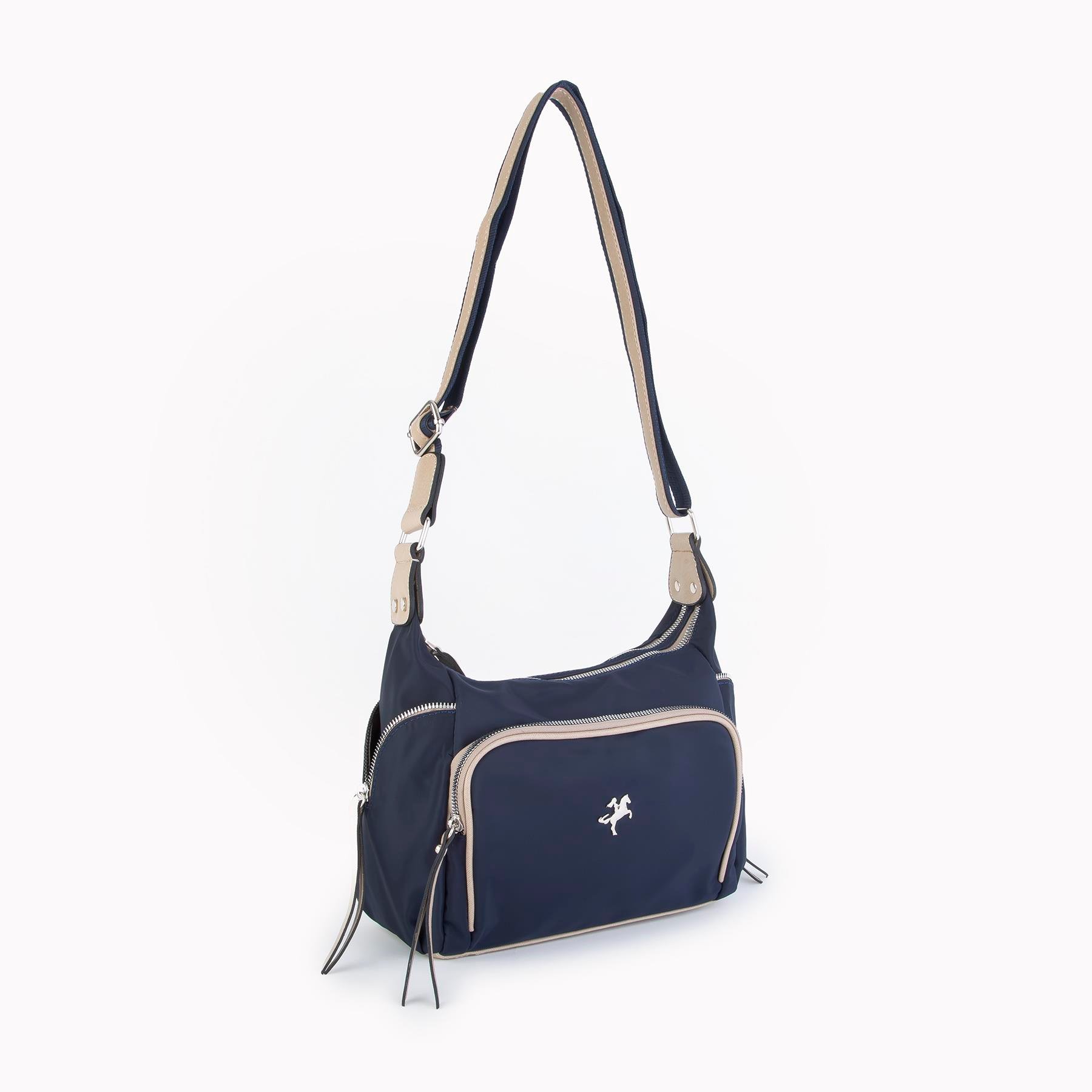 Nas Bag Kadın Çapraz Çanta Lacivert Kum  Buzzy ( 26x21x15 cm)