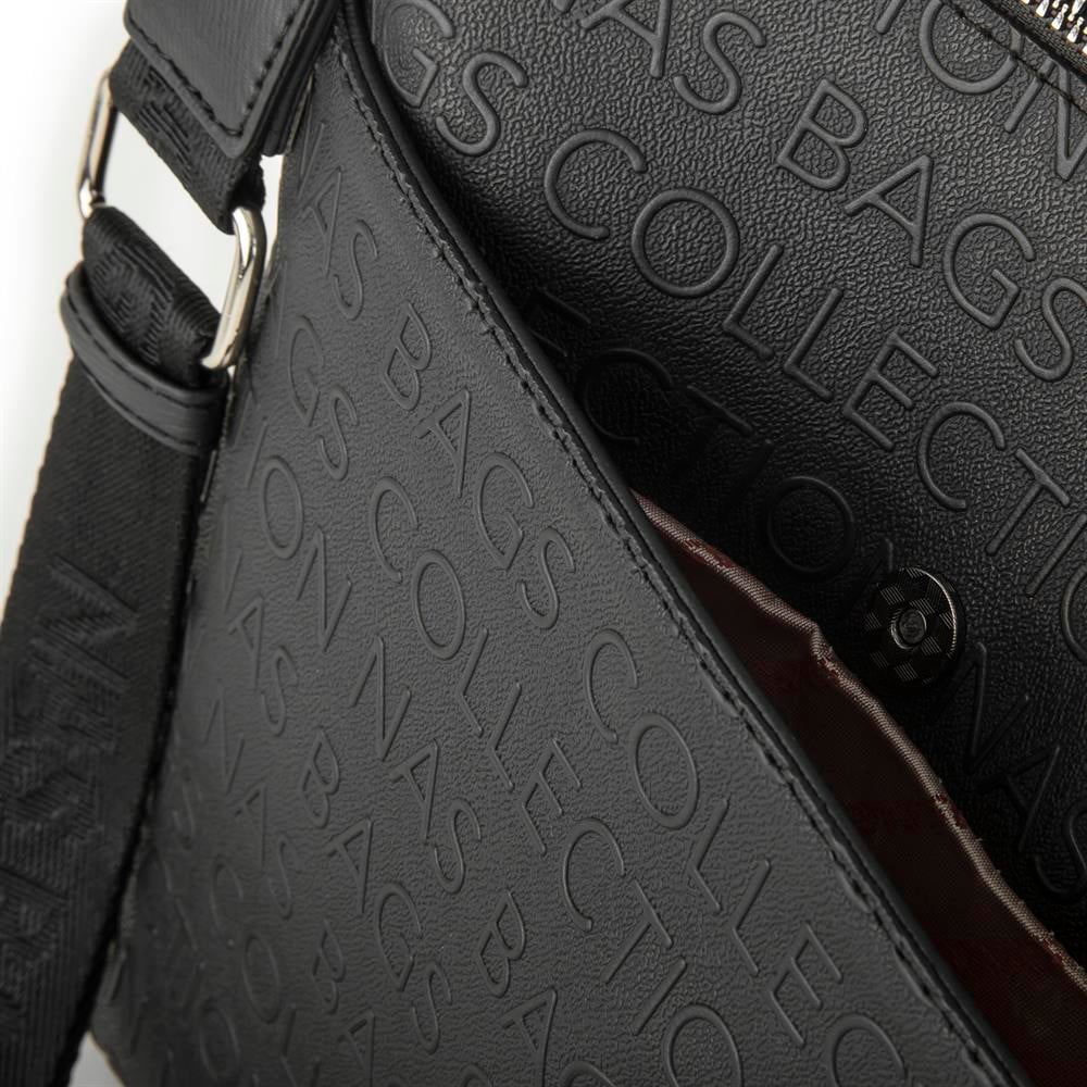 Nas Bag Kadın Çapraz Çanta Siyah Gofraj