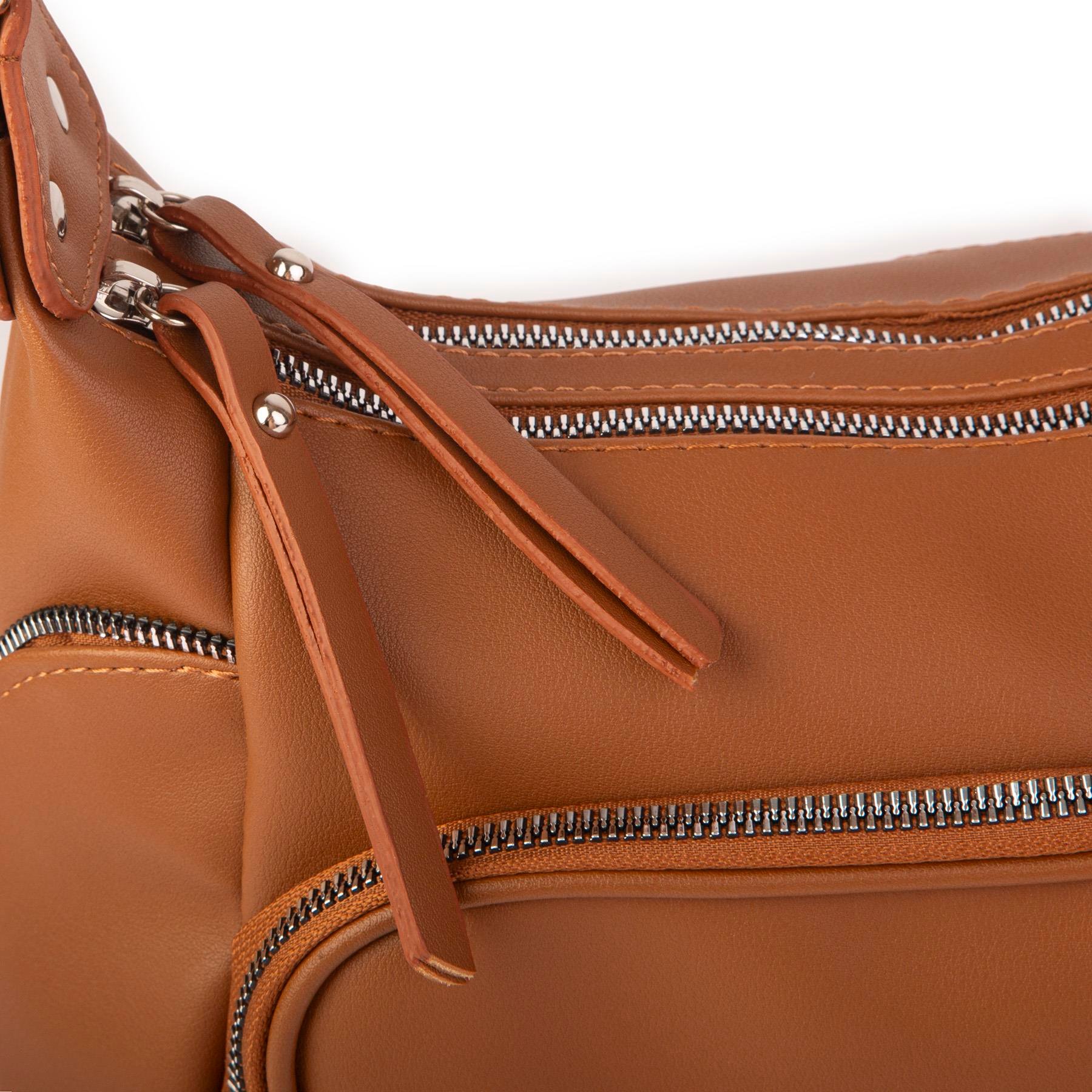 Nas Bag Kadın Çapraz Çanta Taba  Dona   ( 26x21x15 cm)