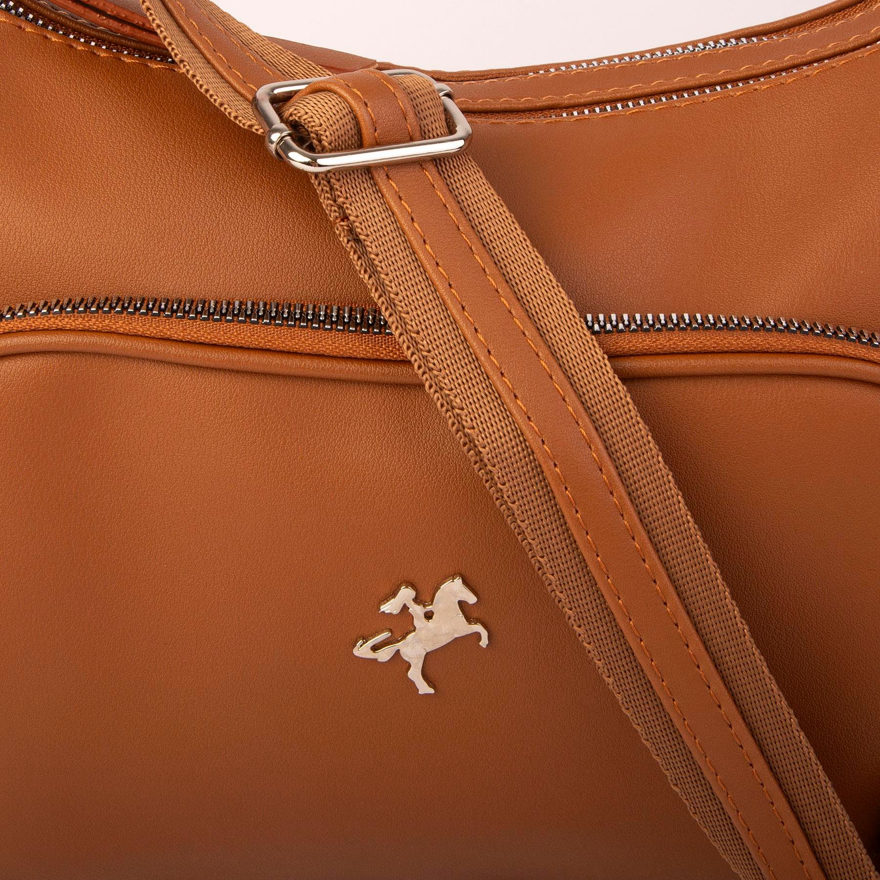 Nas Bag Kadın Çapraz Çanta Taba  Dona   ( 26x21x15 cm)