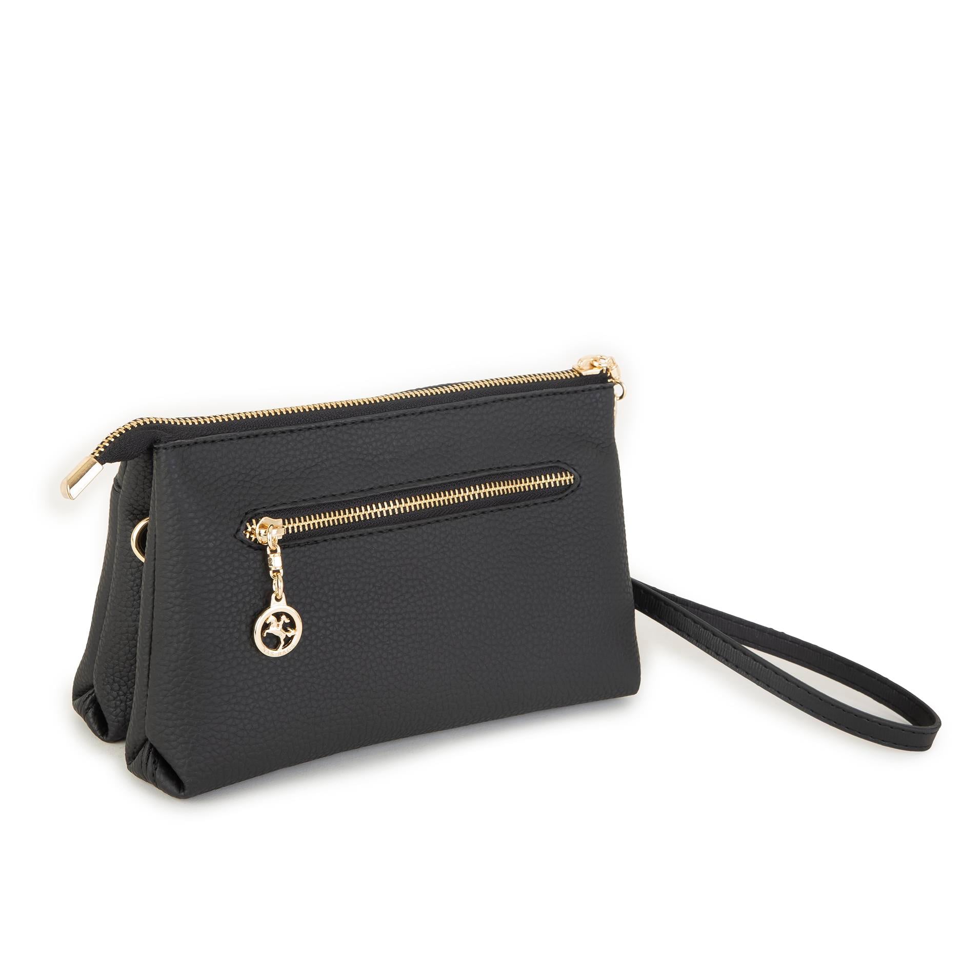 Nas Bag Kadın Çapraz ve Clutch Çanta Bilek ve Çapraz Askılı  Siyah  Natural  (24x15 cm) 