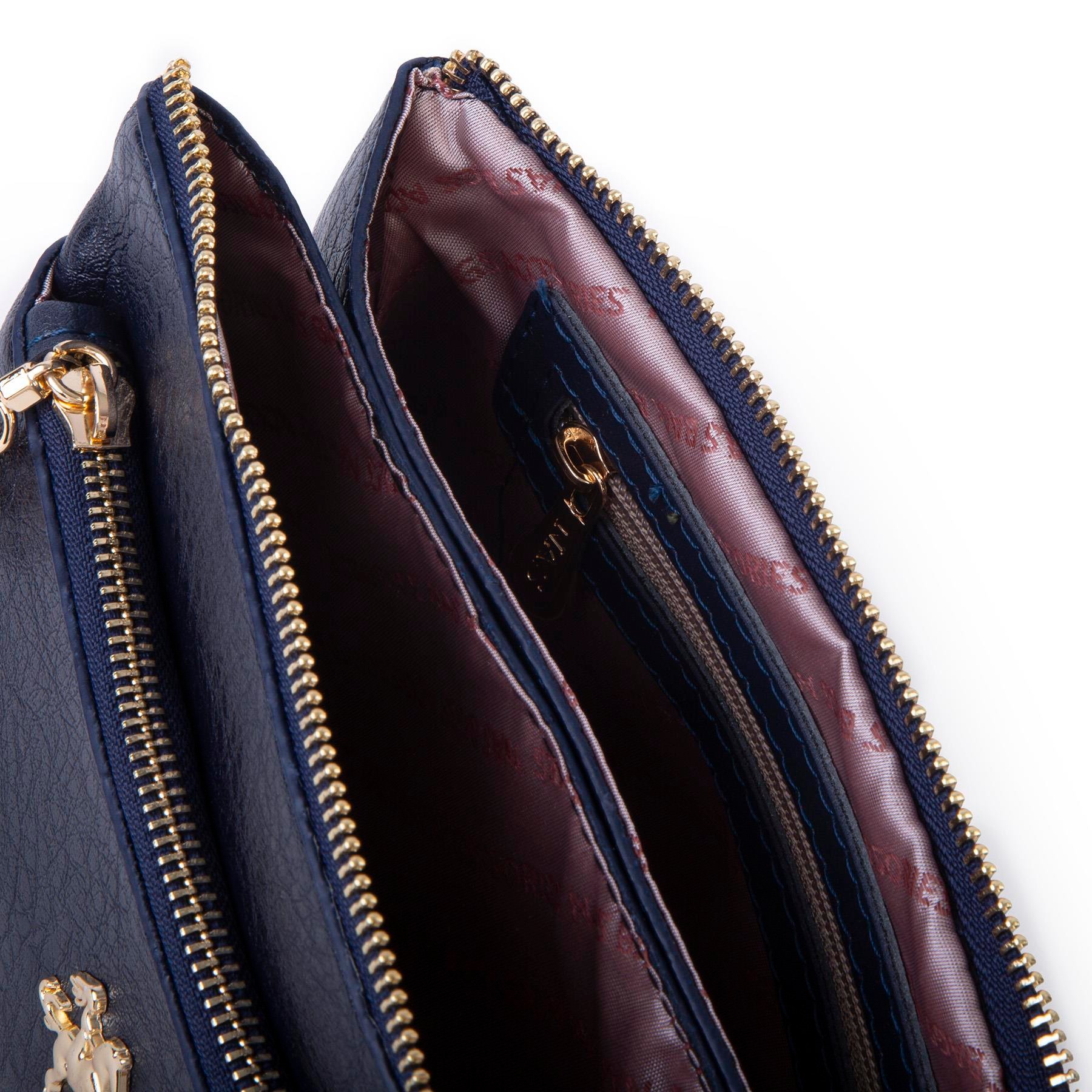 Nas Bag Kadın Çapraz ve Clutch Çanta Bilek ve Çapraz Askılı (24x15 cm) Lacivert Victoria 