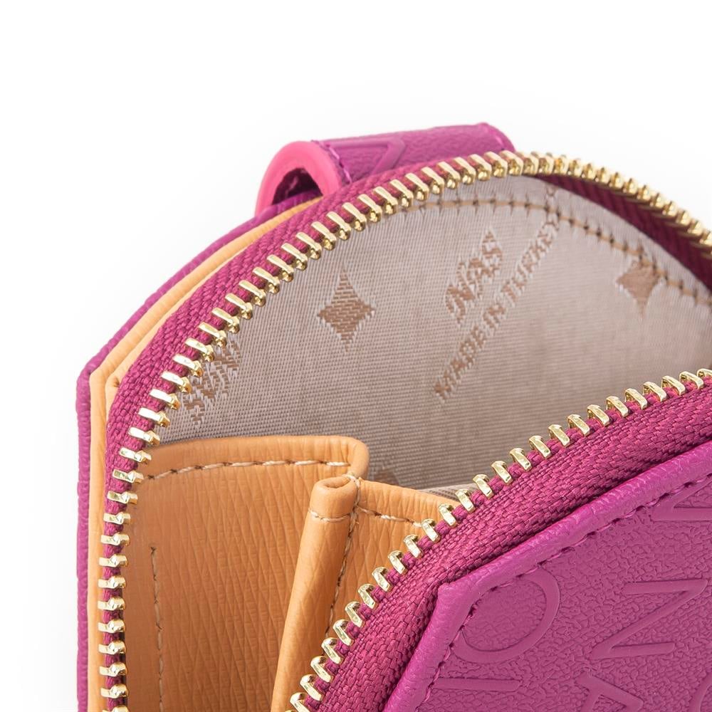 Nas Bag Kadın Çok Fonksiyonlu Cüzdan Vişne Camel Gofraj