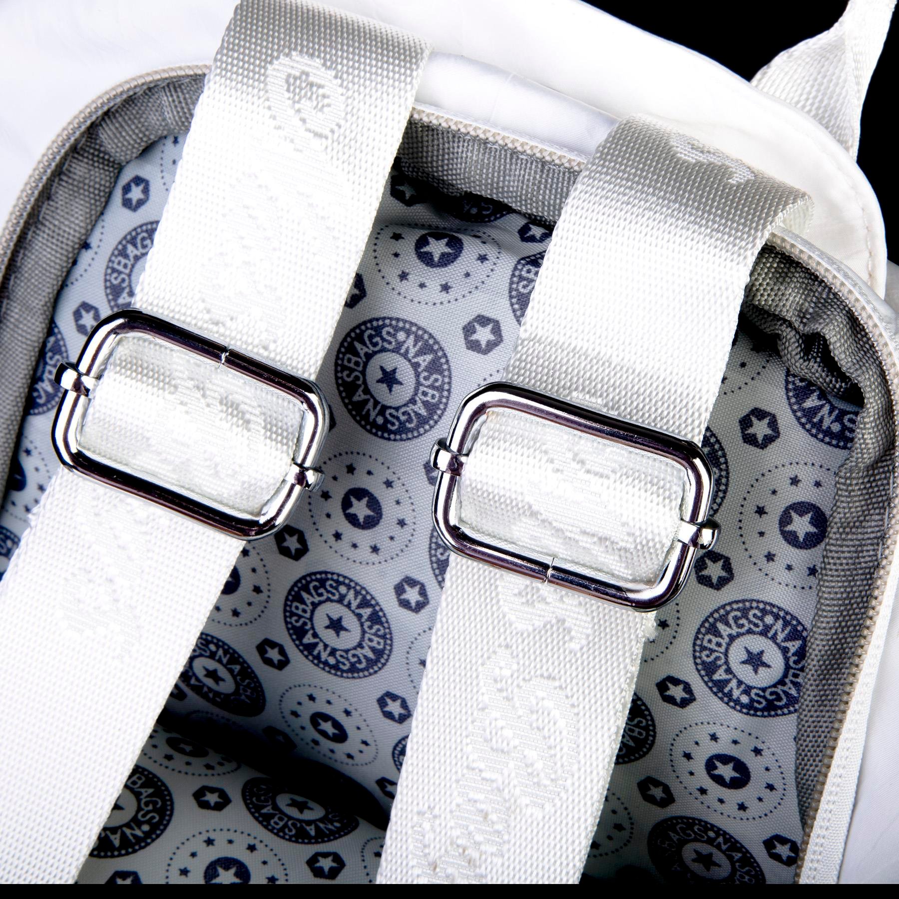 Nas Bag Kadın Çok Gözlü Su Geçirmez (water proof ) Ultra Hafif Sırt Çantası Beyaz