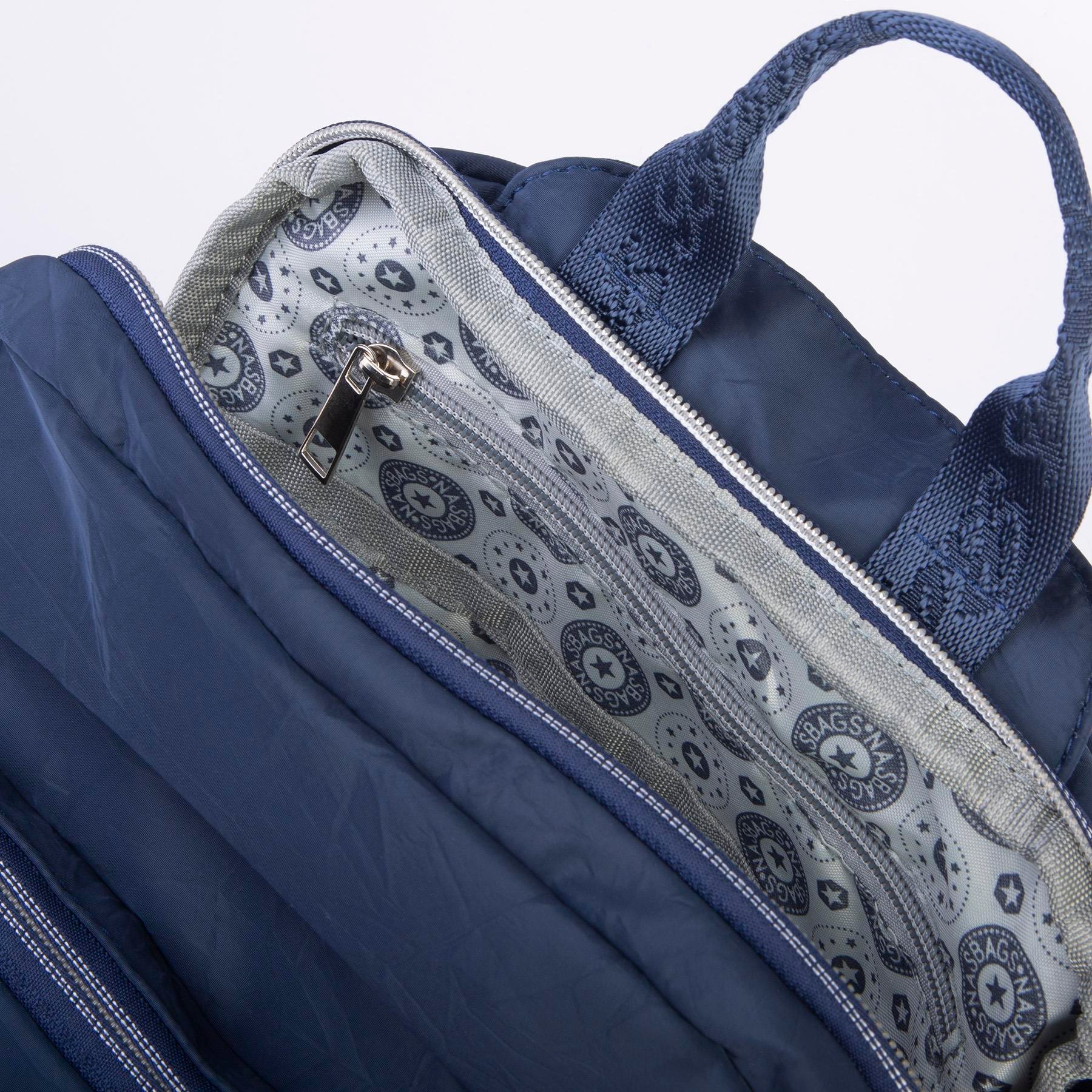 Nas Bag Kadın Çok Gözlü Su Geçirmez (water proof ) Ultra Hafif Sırt Çantası Lacivert