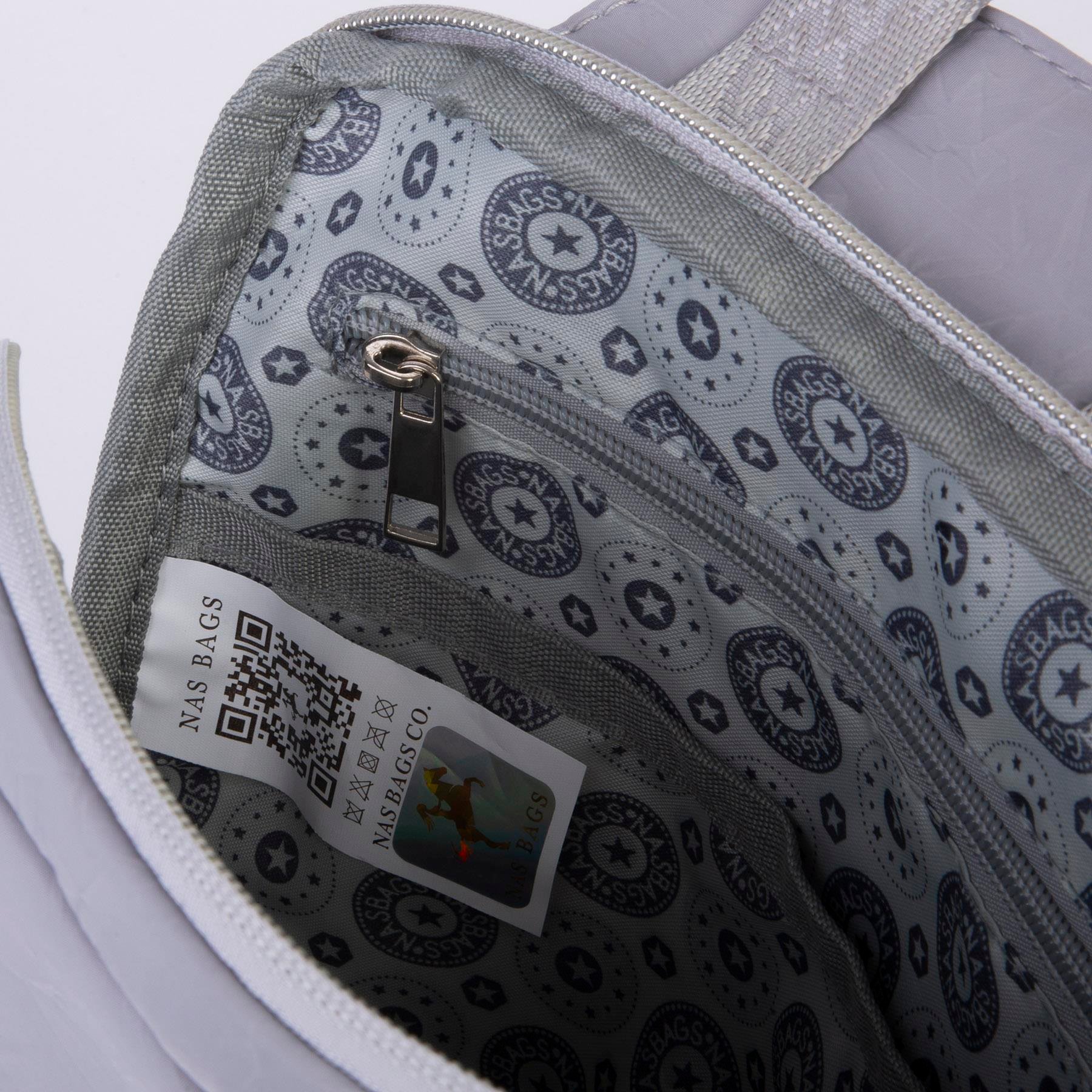 Nas Bag Kadın Çok Gözlü Su Geçirmez (water proof ) Ultra Hafif Sırt Çantası Gri 