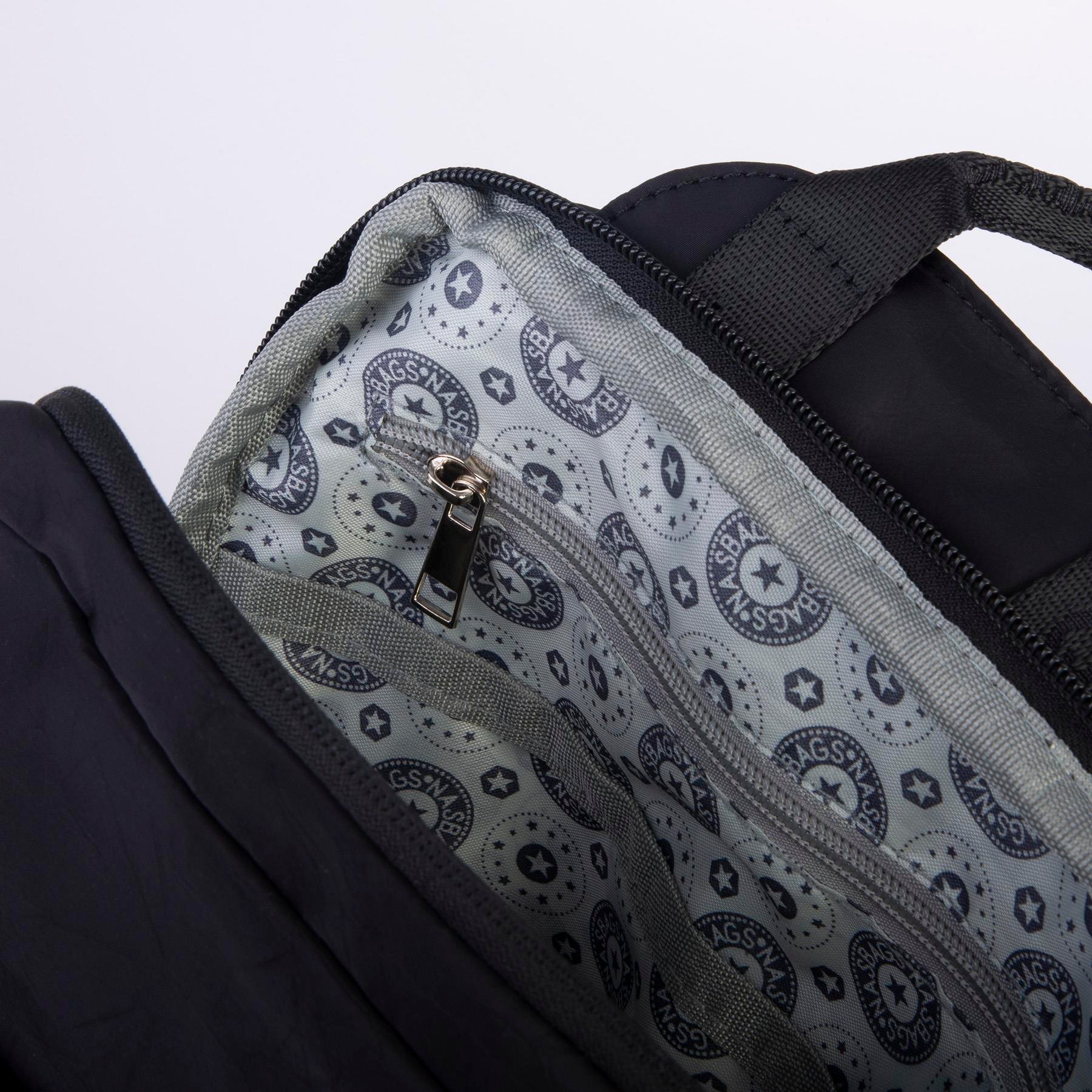 Nas Bag Kadın Çok Gözlü Su Geçirmez (water proof ) Ultra Hafif Sırt Çantası Siyah 