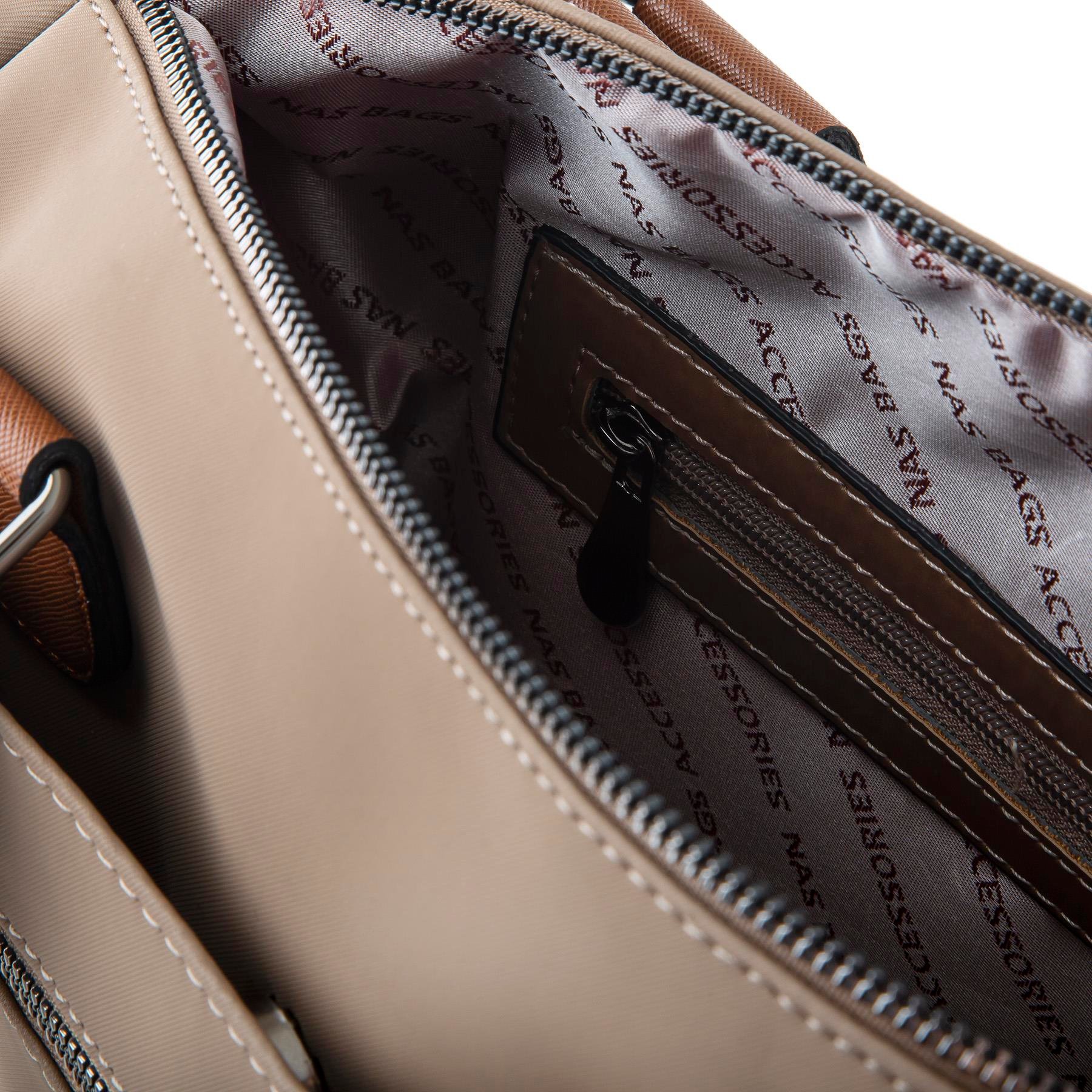 Nas Bag Kadın El Çantası Vizon  Taba Buzzy