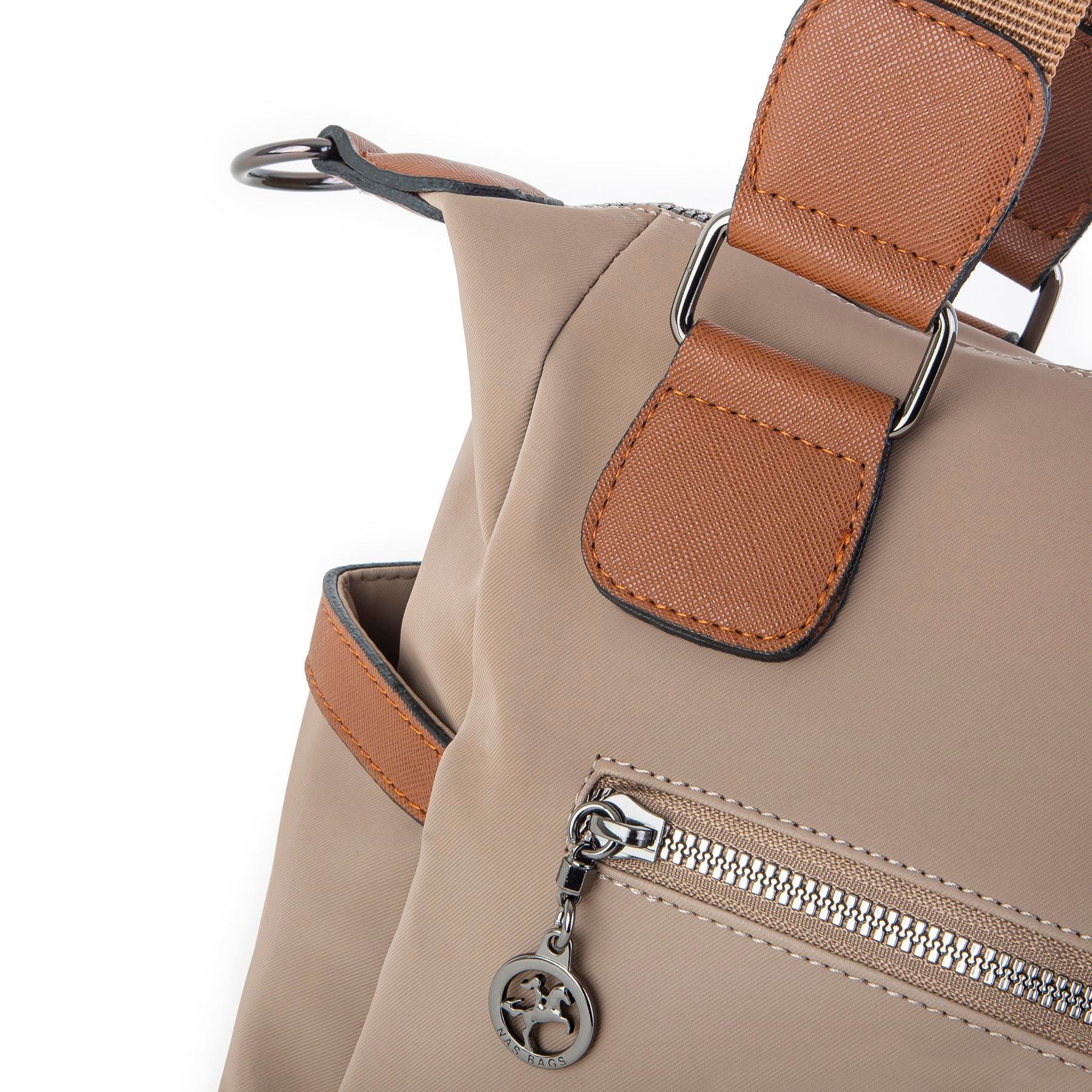 Nas Bag Kadın El Çantası Vizon  Taba Buzzy