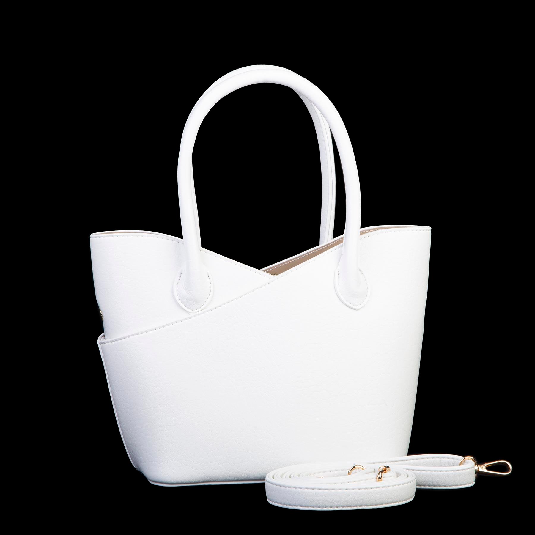 Nas Bag Kadın El ve Omuz Çantası Premium Seri Beyaz Victoria