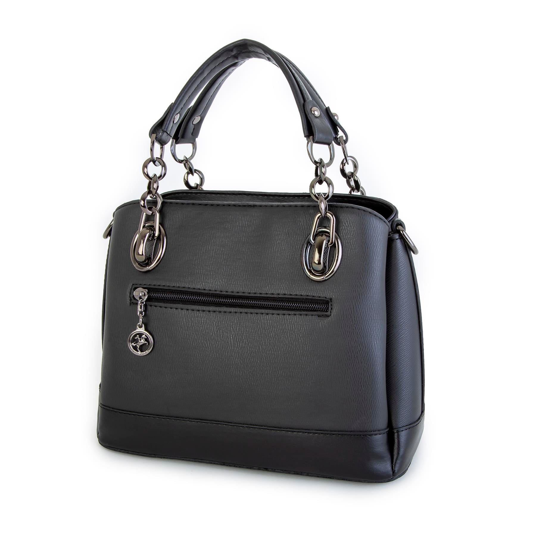 Nas Bag Kadın El ve Omuz Çantası Siyah Ardıç  (en:28 cm ; boy:21 cm )