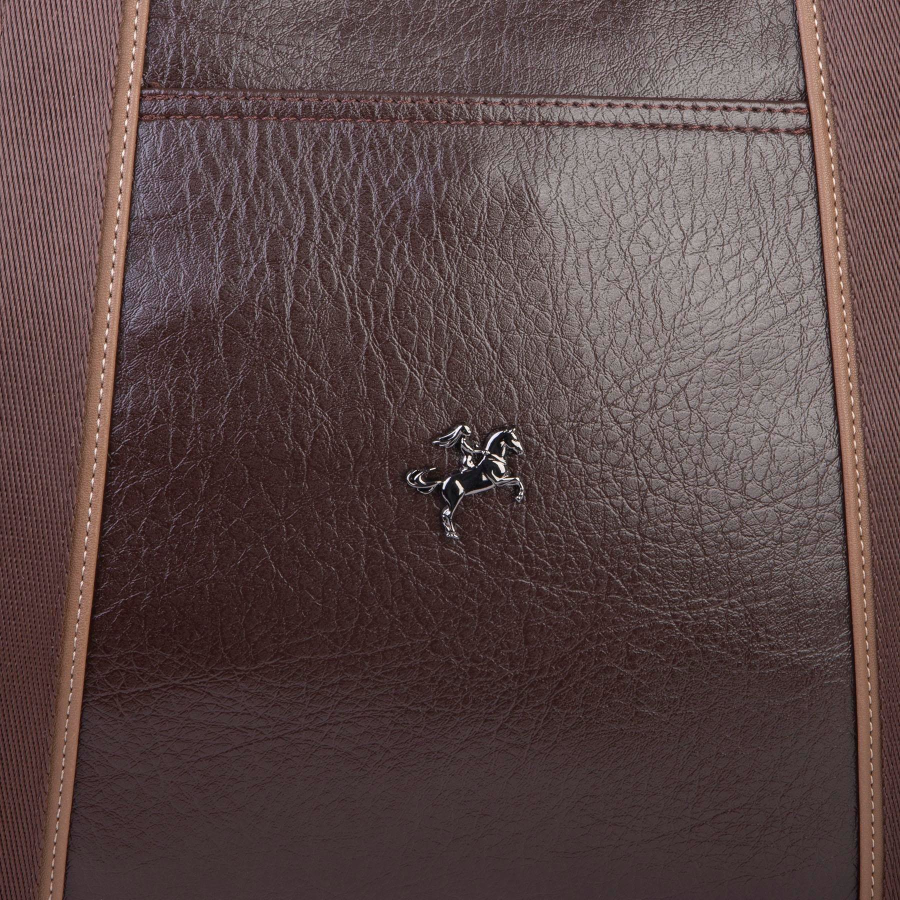 Nas Bag Kadın Extra Büyük Omuz Çantası ve Spor Çantası ( 46x36 cm ) Kahve Vizon Victoria