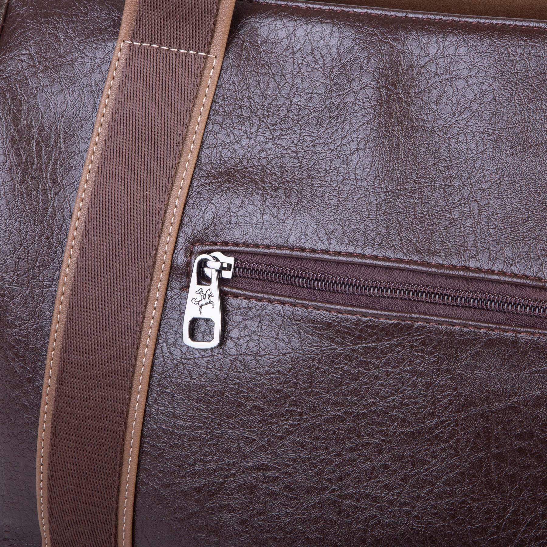 Nas Bag Kadın Extra Büyük Omuz Çantası ve Spor Çantası ( 46x36 cm ) Kahve Vizon Victoria