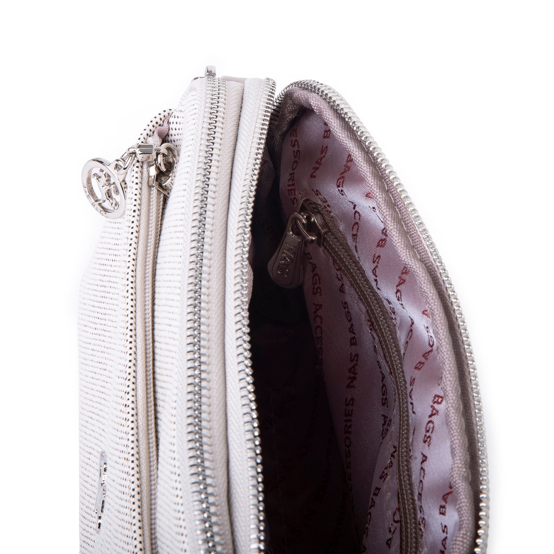 Nas Bag Kadın Günlük Sade Şık Çok Gözlü Çapraz Çanta (23x14 cm) Kum Kanvas