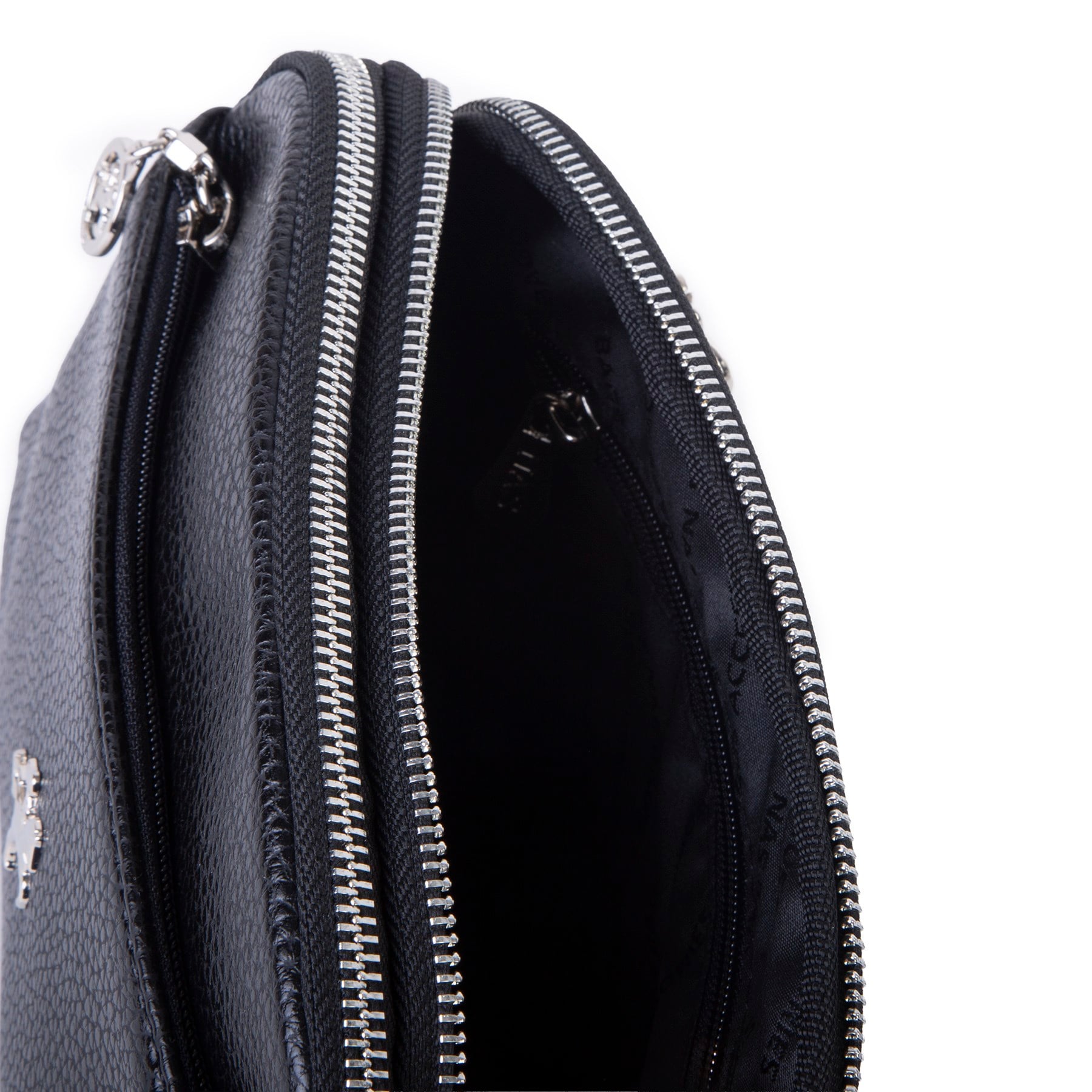 Nas Bag Kadın Günlük Sade Şık Çok Gözlü Çapraz Çanta (23x14 cm) Siyah Lopez