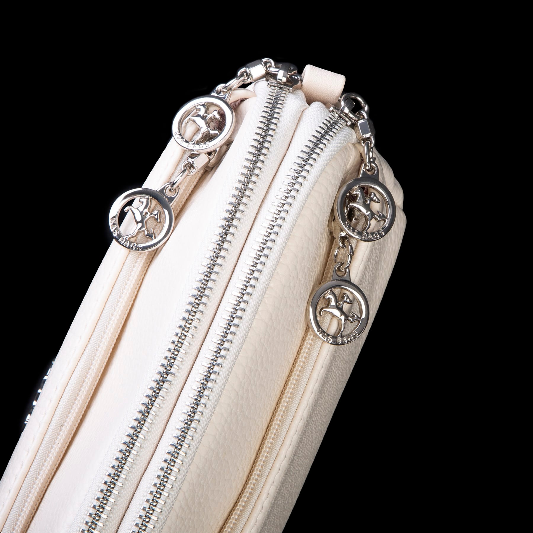 Nas Bag Kadın Günlük Sade Şık Çok Gözlü Çapraz Çanta (23x14 cm) Krem Lopez