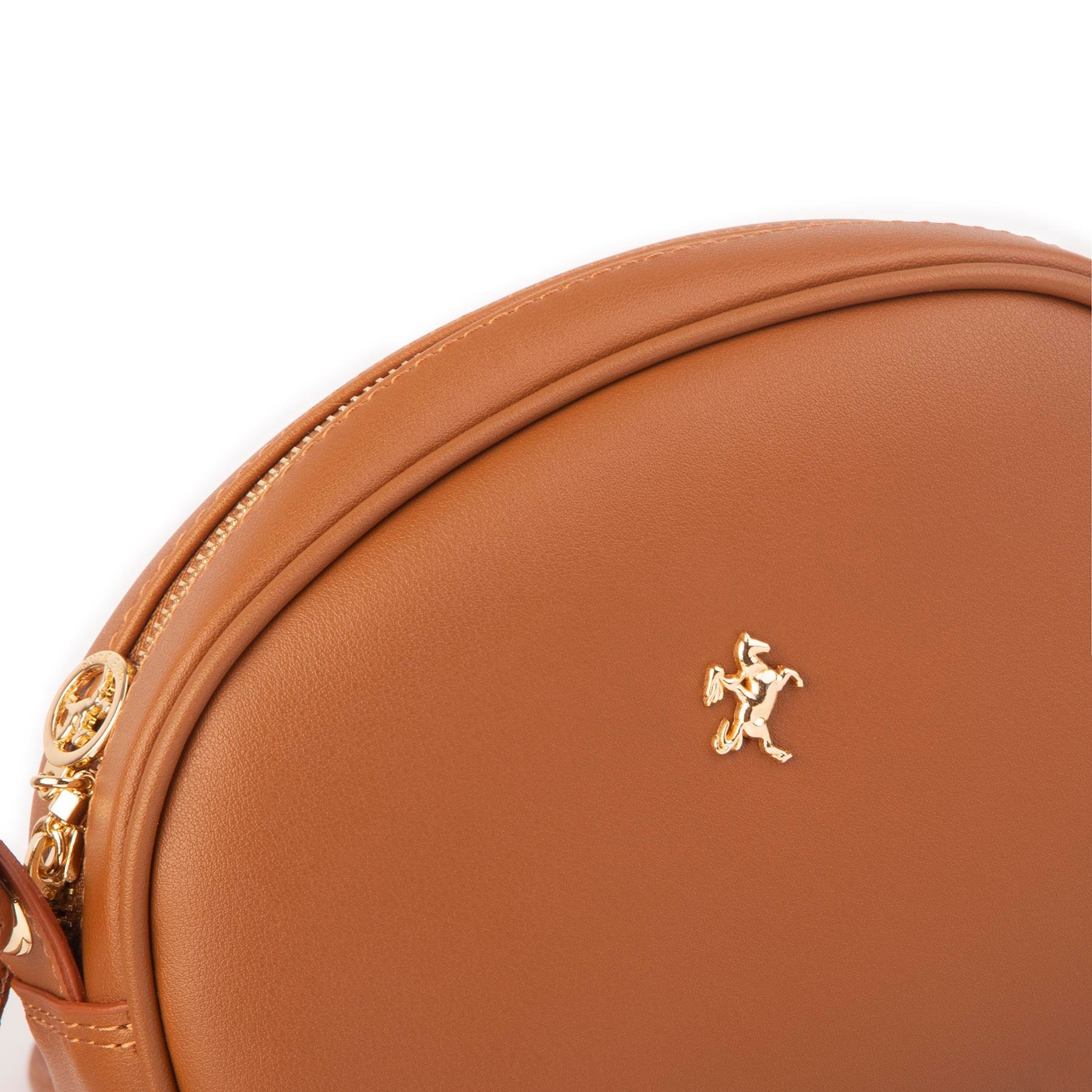 Nas Bag Kadın  Mini Çapraz Çanta Taba Luna (21x16x8 cm)