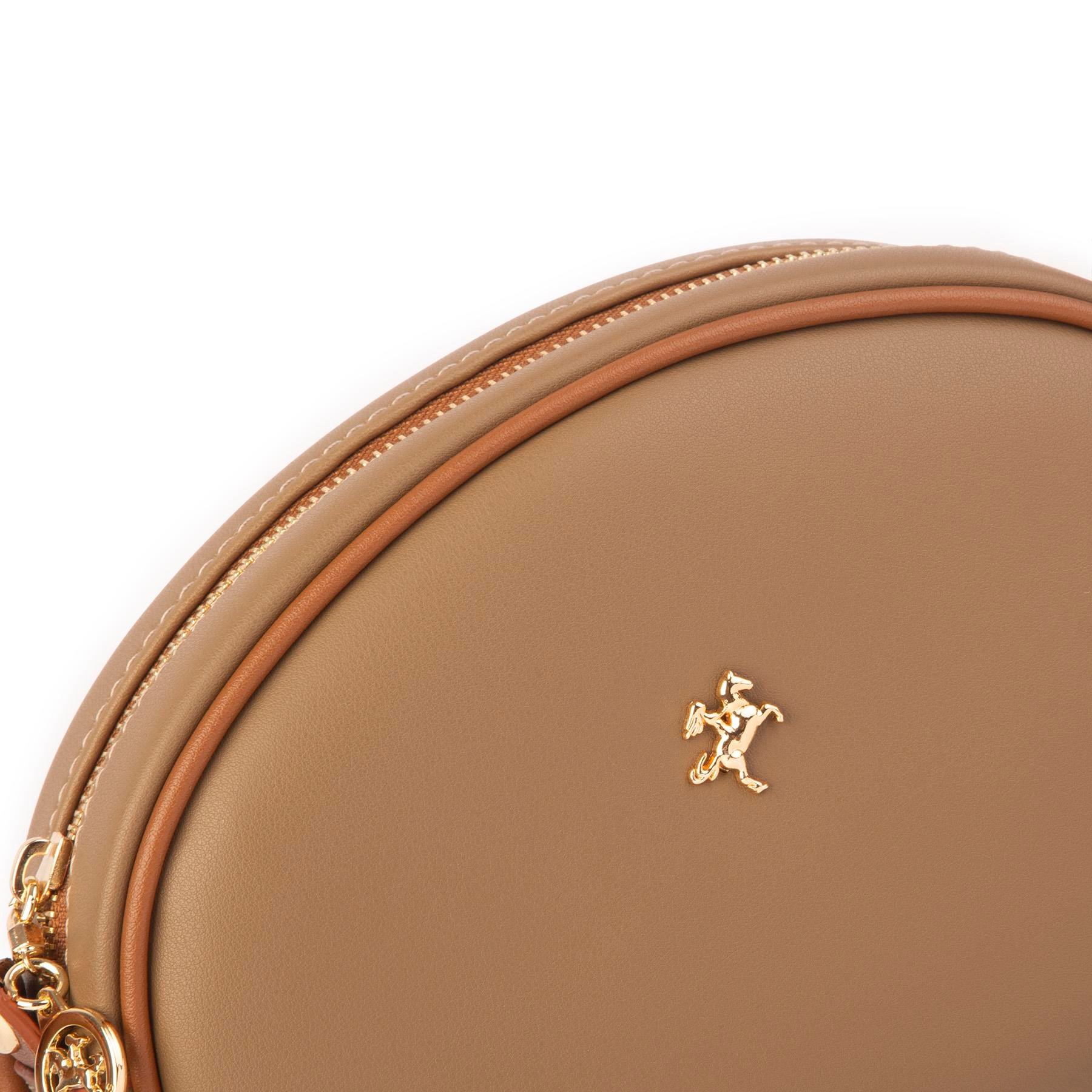 Nas Bag Kadın  Mini Çapraz Çanta Vizon Taba Luna (21x16x8 cm)
