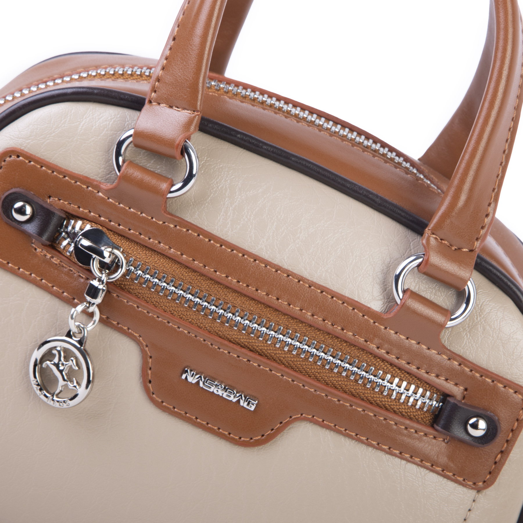 Nas Bag Kadın Mini El ve Çapraz Çanta Kum Taba Kahve Victoria