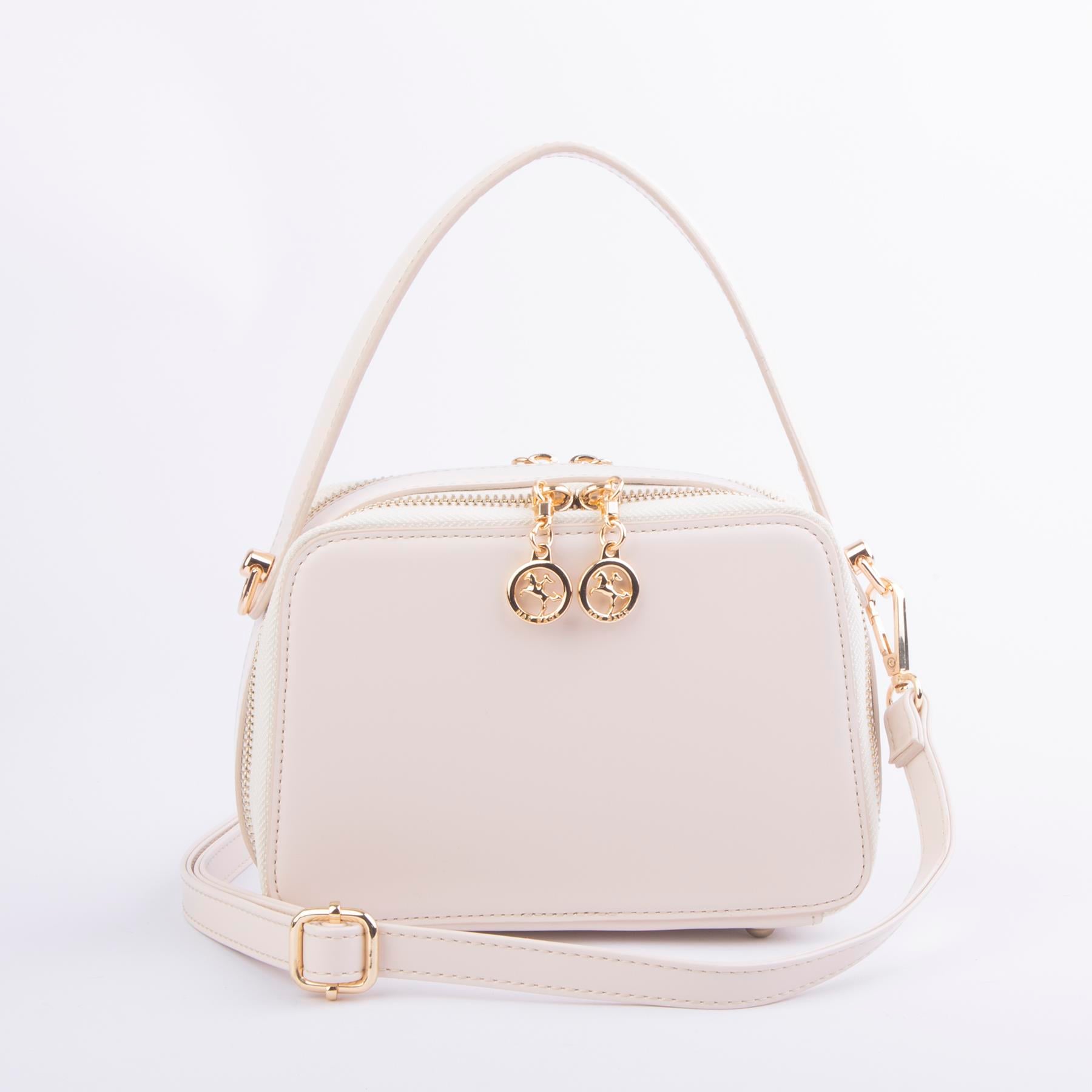 Nas Bag Kadın Mini El ve Çapraz Çanta Krem (en:20 boy :15)