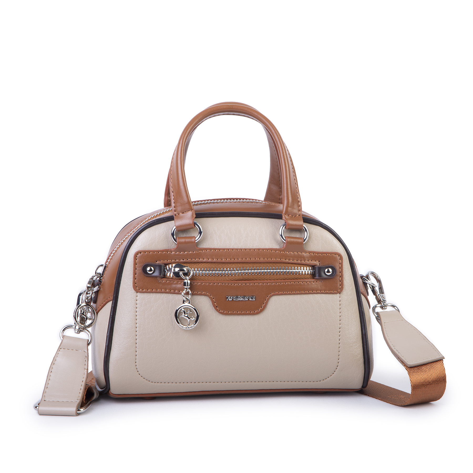 Nas Bag Kadın Mini El ve Çapraz Çanta Kum Taba Kahve Victoria