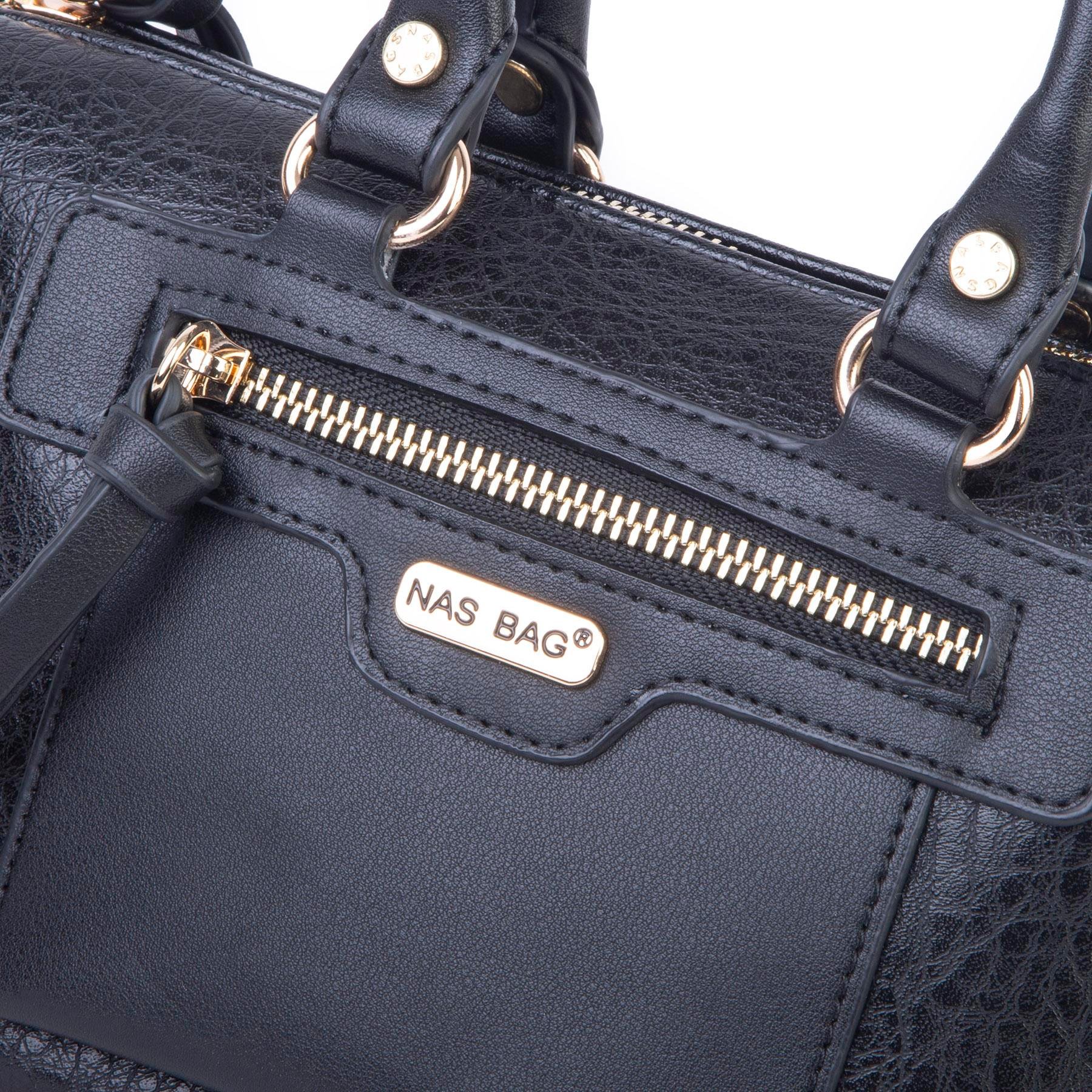 Nas Bag Kadın Mini El ve Postacı Çantası Siyah Victoria