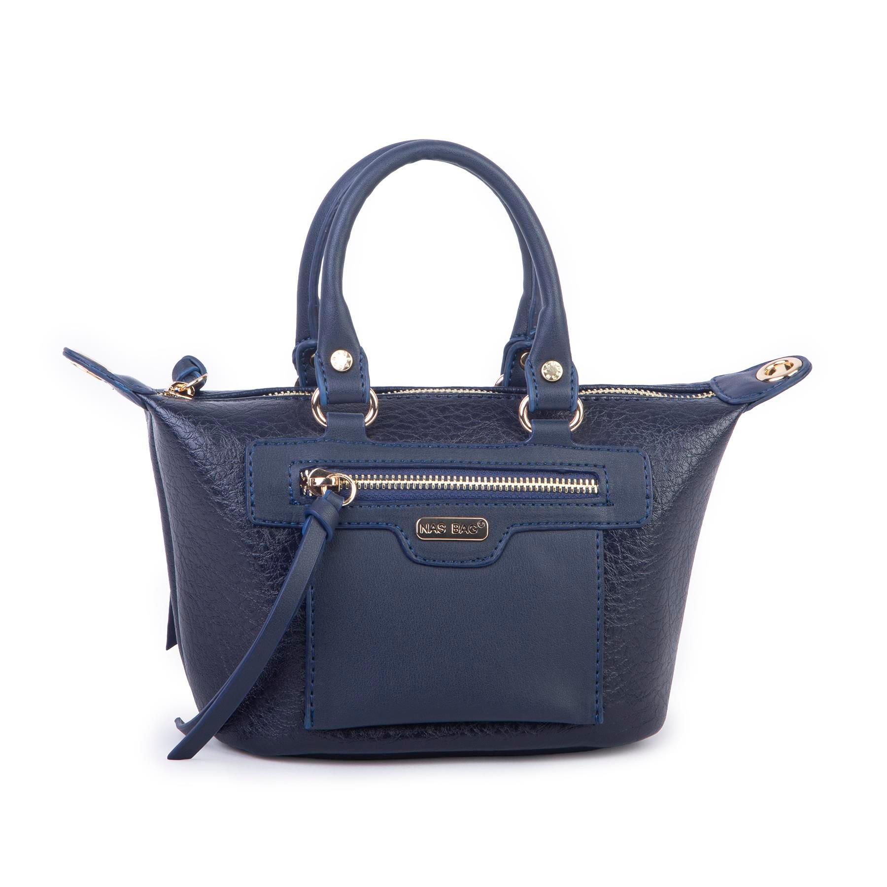 Nas Bag Kadın Mini El ve Postacı Çantası Lacivert Victoria