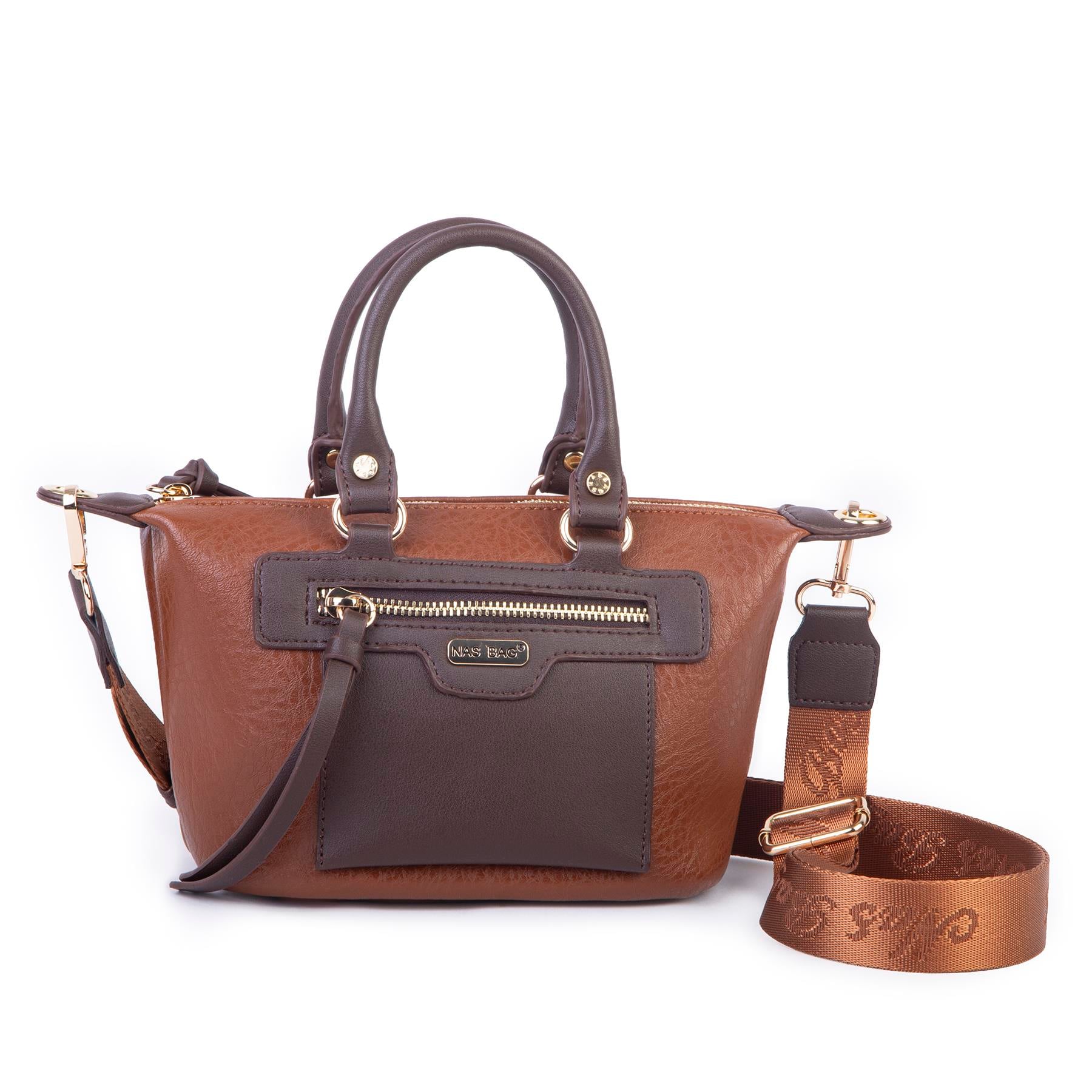 Nas Bag Kadın Mini El ve Postacı Çantası Taba Kahve Victoria
